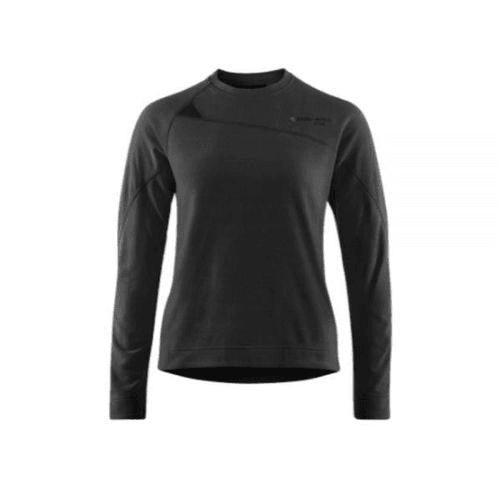 Fitted Long-Sleeved Top With Crew Neck And Seam Detailing