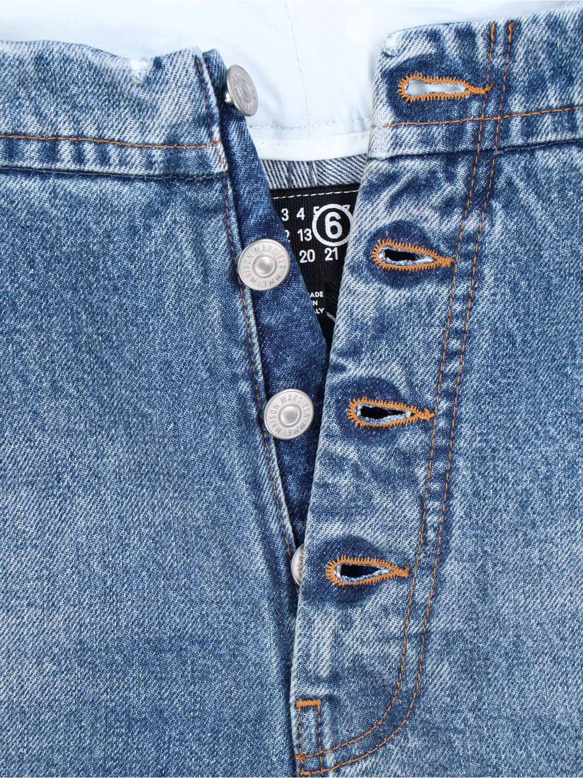 Light Blue Straight-Leg Denim Jeans