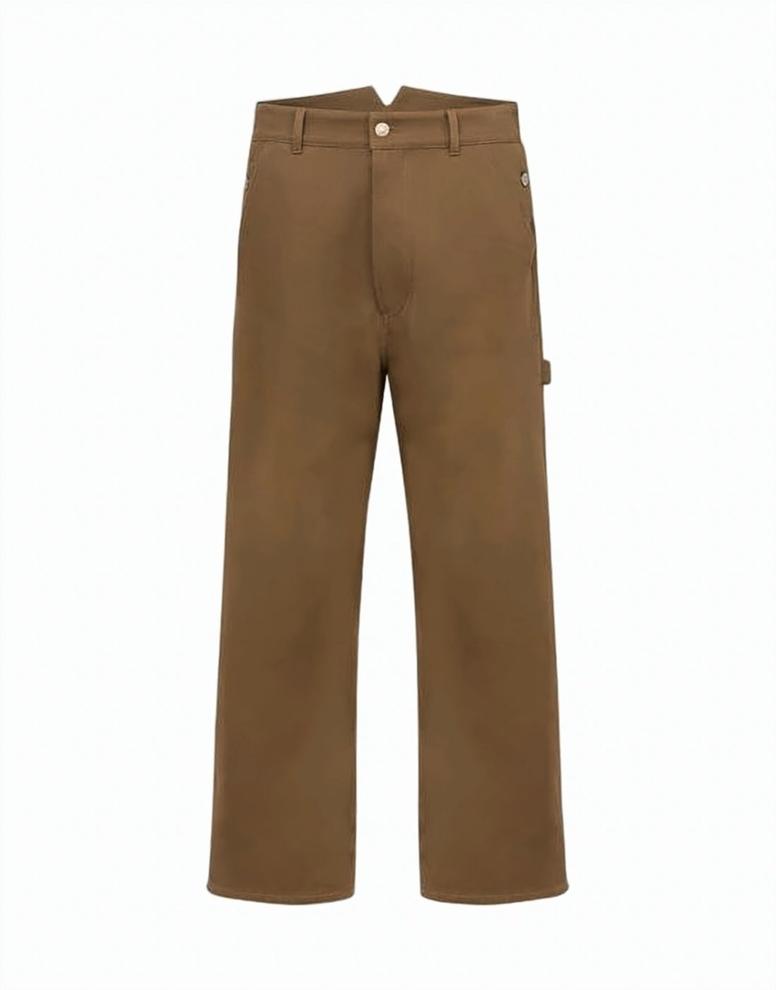 Straight Cut Pants with Mid-Rise Waist