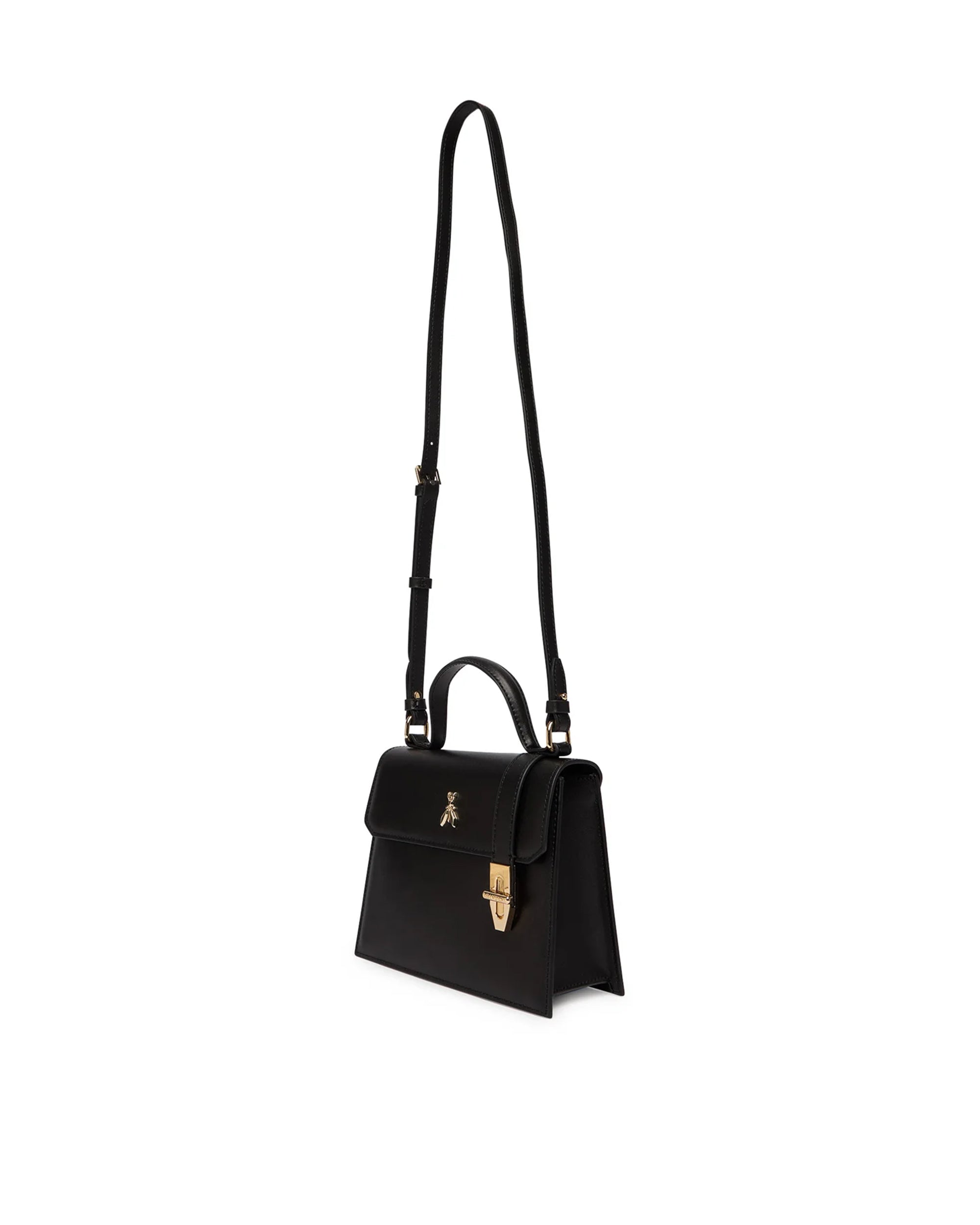 Black Top Handle Bag