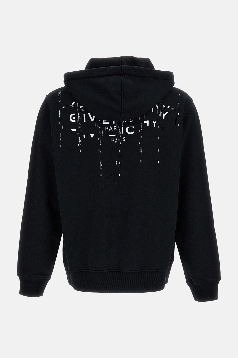Photographic Negative Print Zipped Hoodie