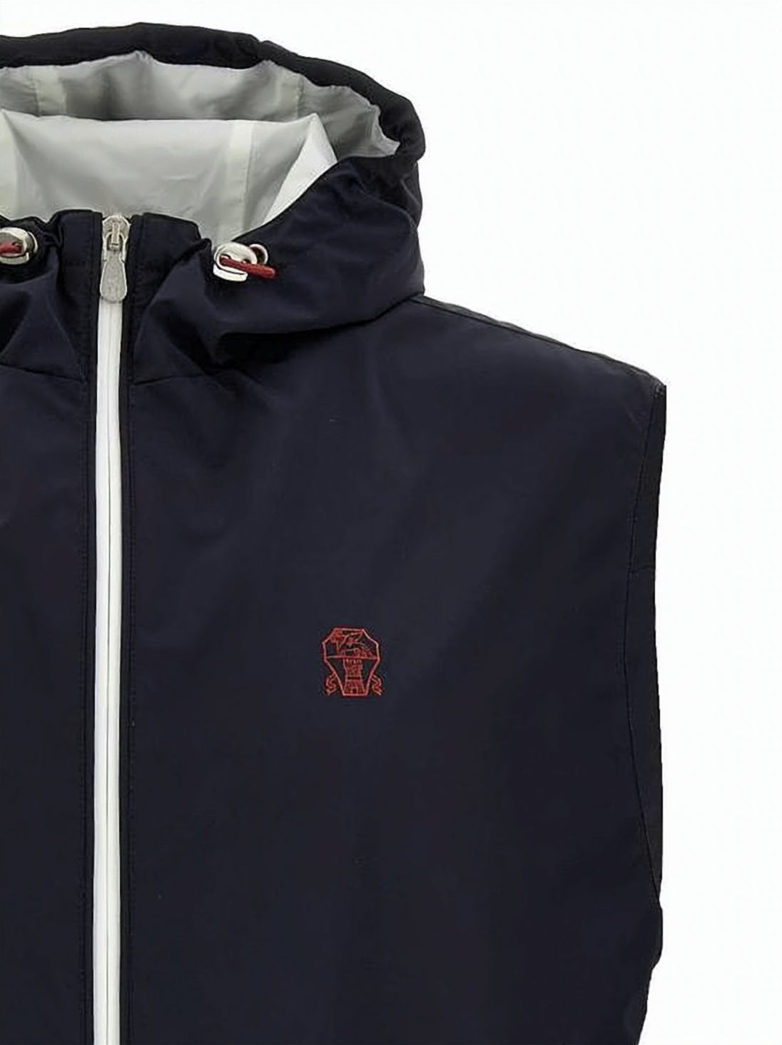 Membrane Nylon Waistcoat with Adjustable Hood
