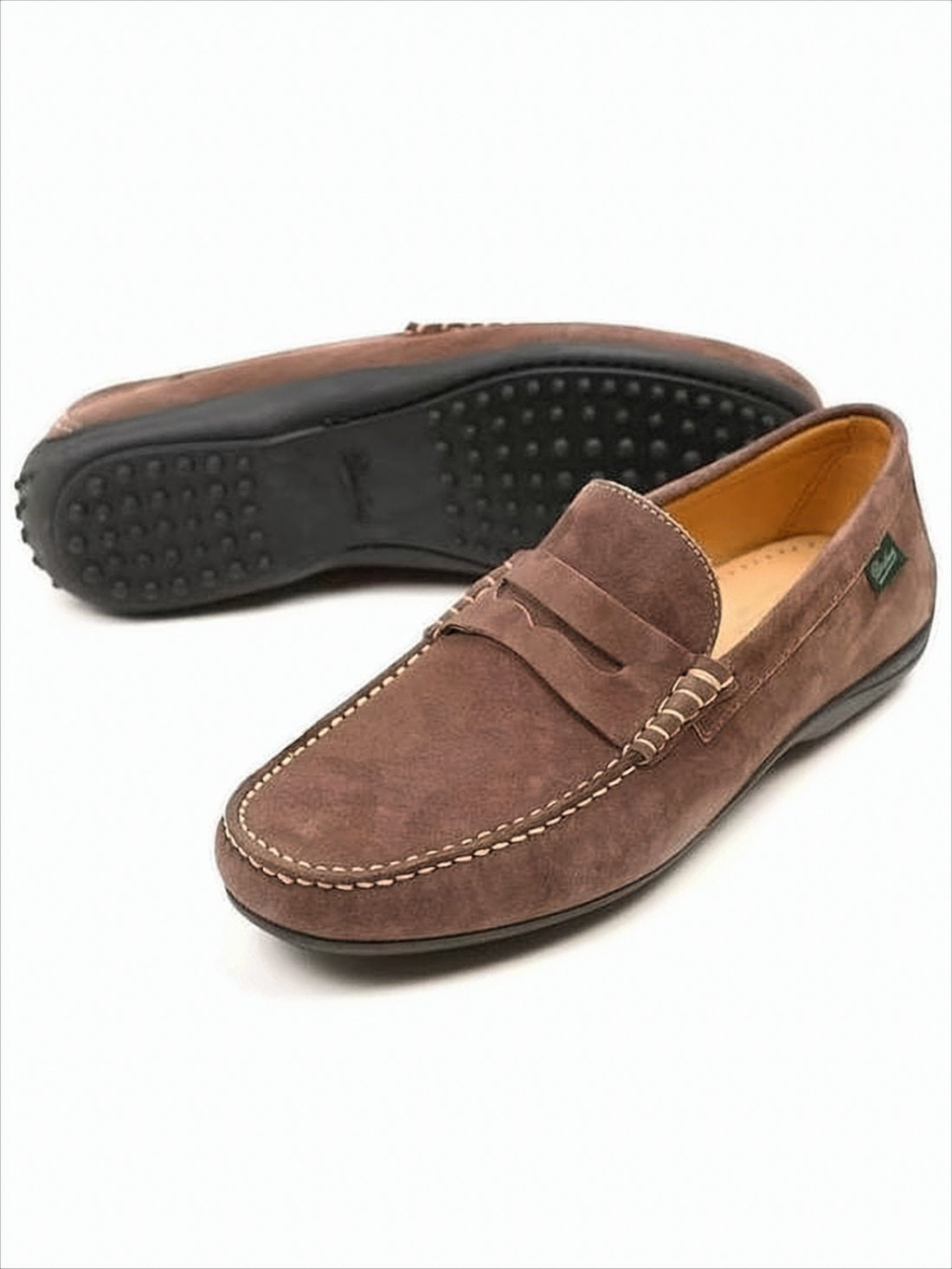 Suede Loafers with Moccasin Toe