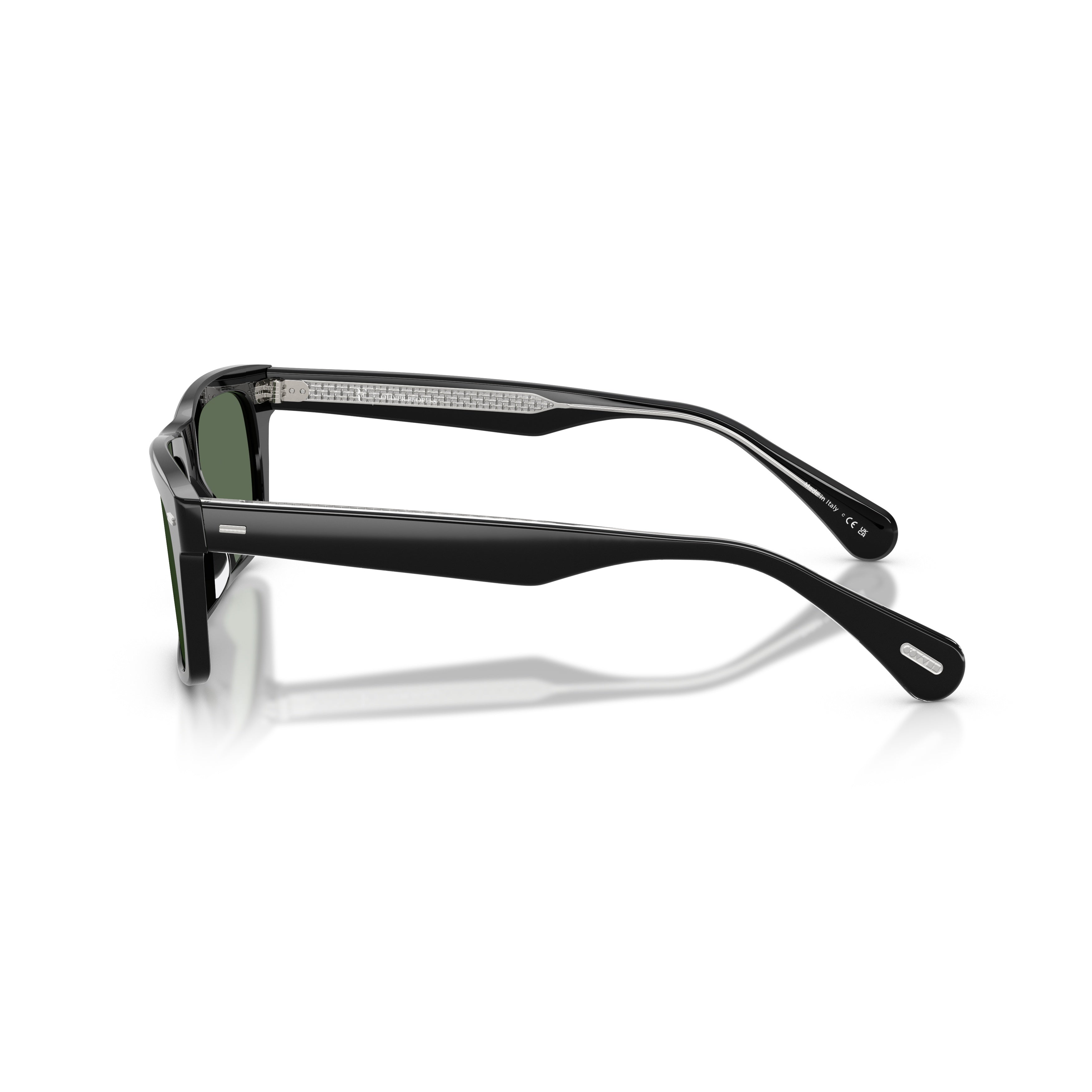0ov5596su Bold Rectangular Frame Sunglasses with Dark Green Lenses