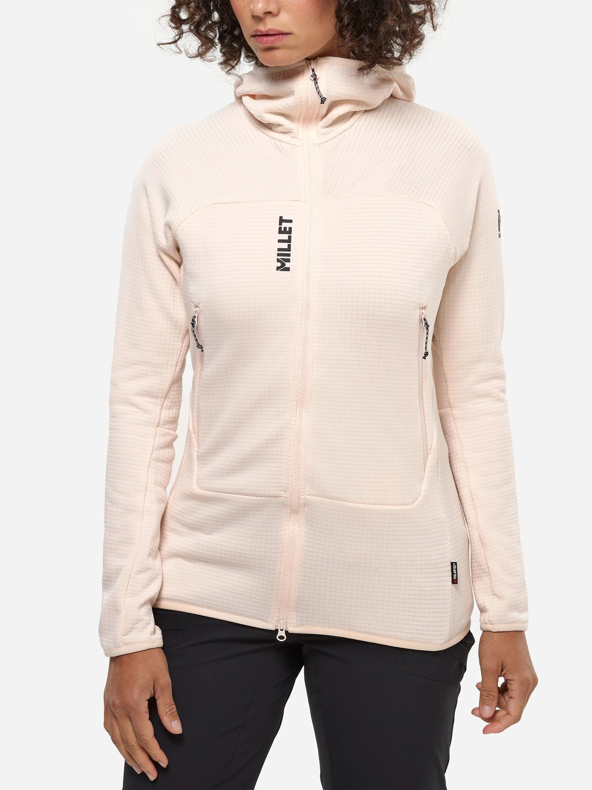 Fusion Grid Textured Grid Pattern Hoodie