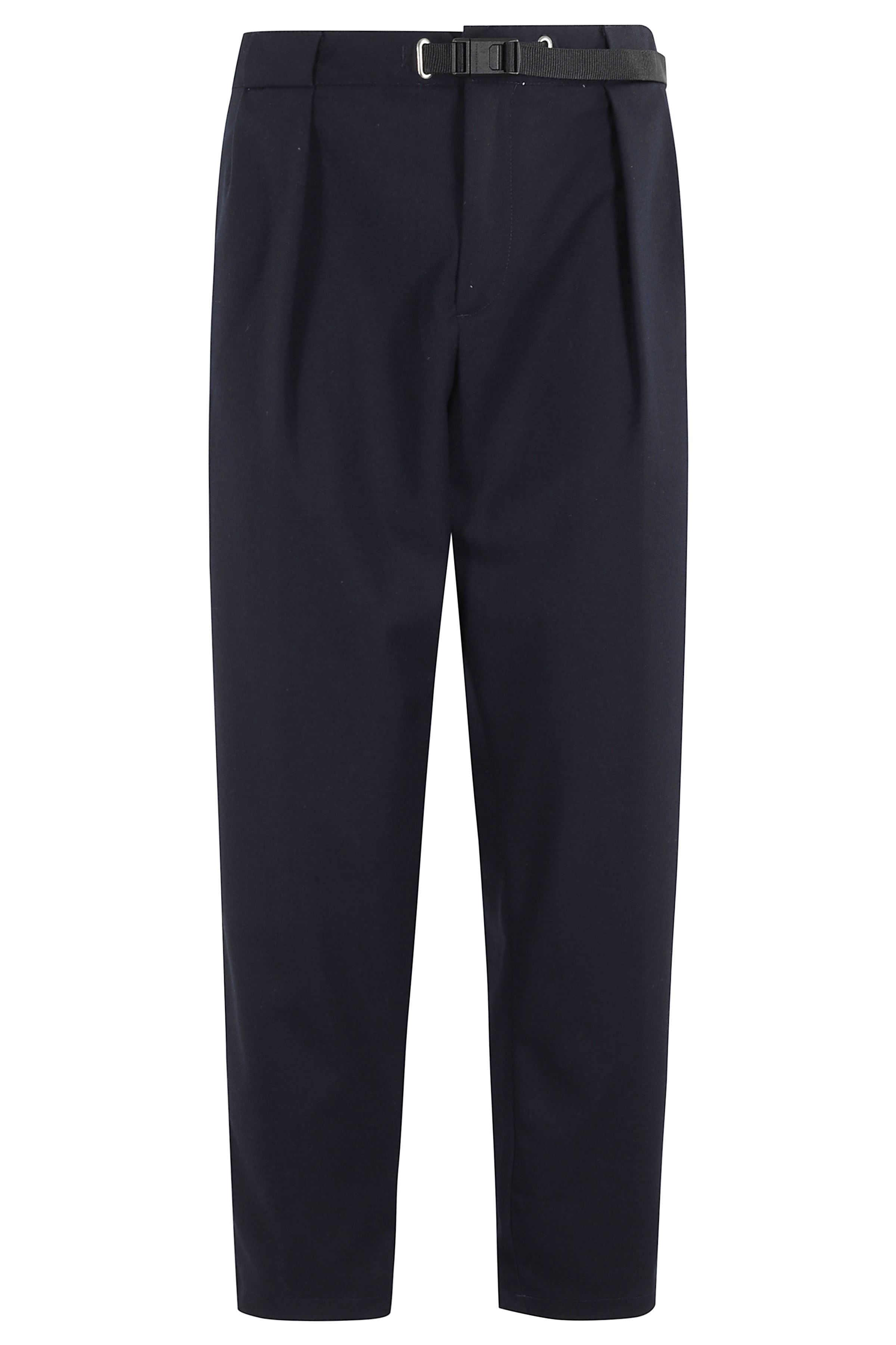 Tailored Black Pants with Adjustable Waistband and Pleated Design