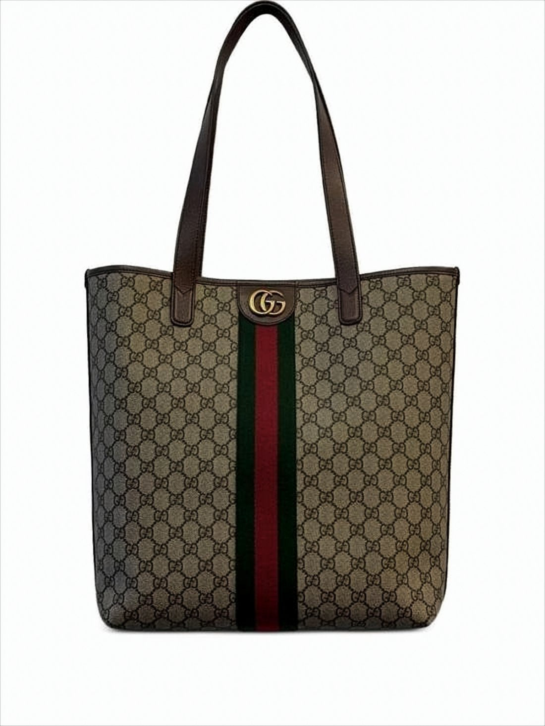 Structured Monogram Tote Bag with Signature Accents