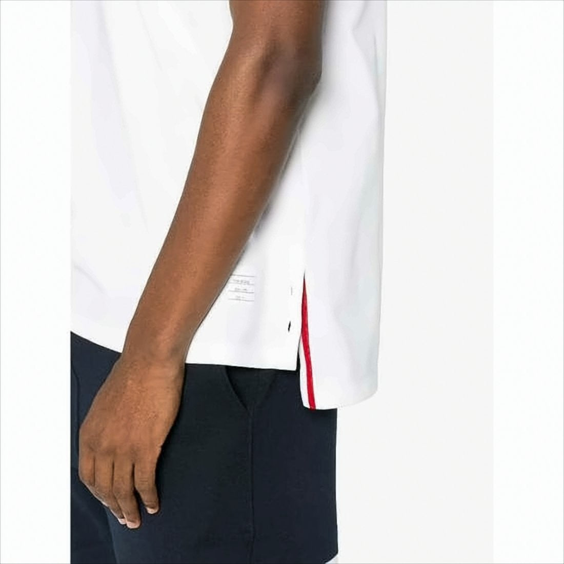 Short-Sleeved T-Shirt with Striped Pocket Detail