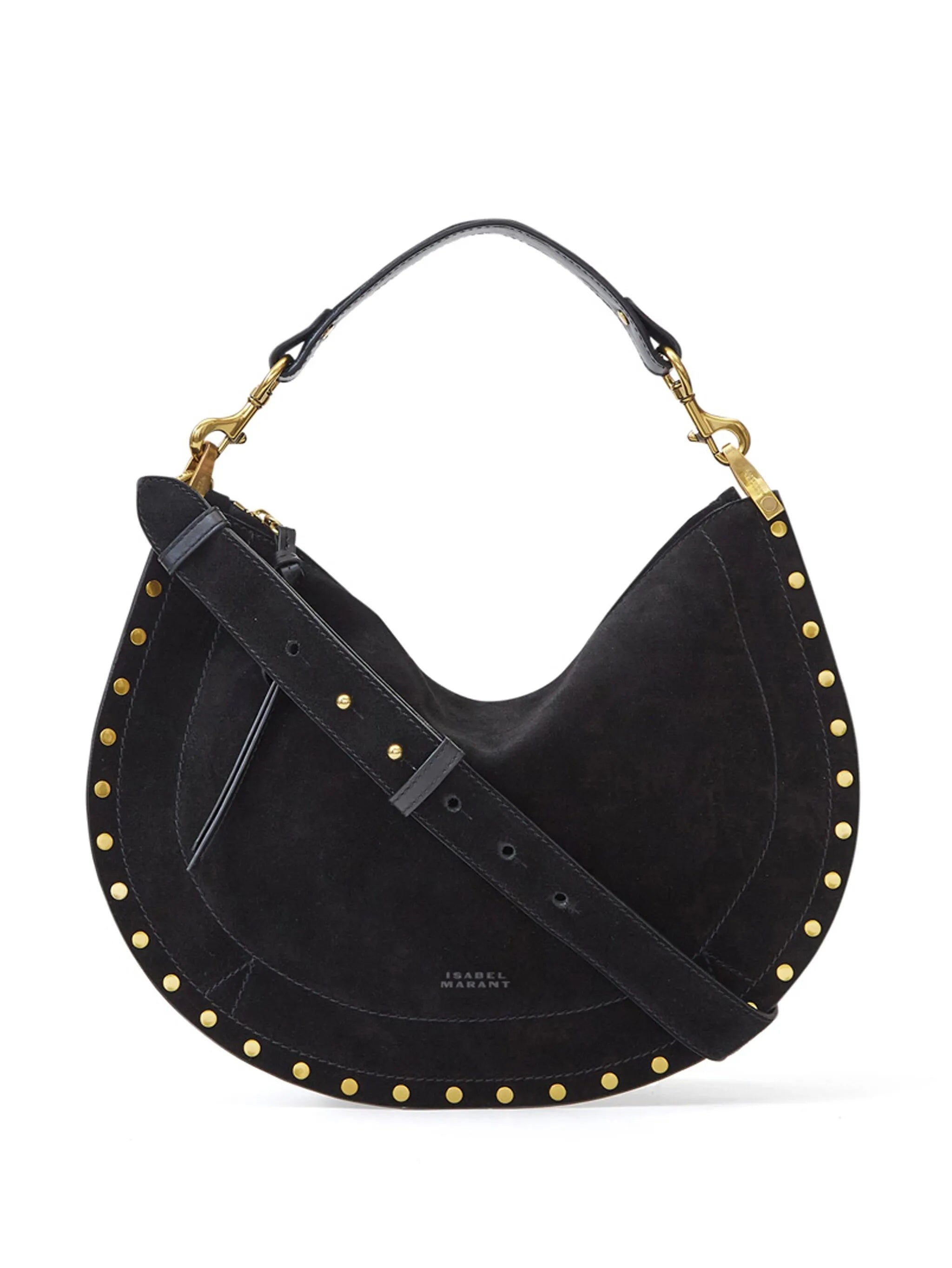 Black Oskan Soft Crescent Shoulder Bag