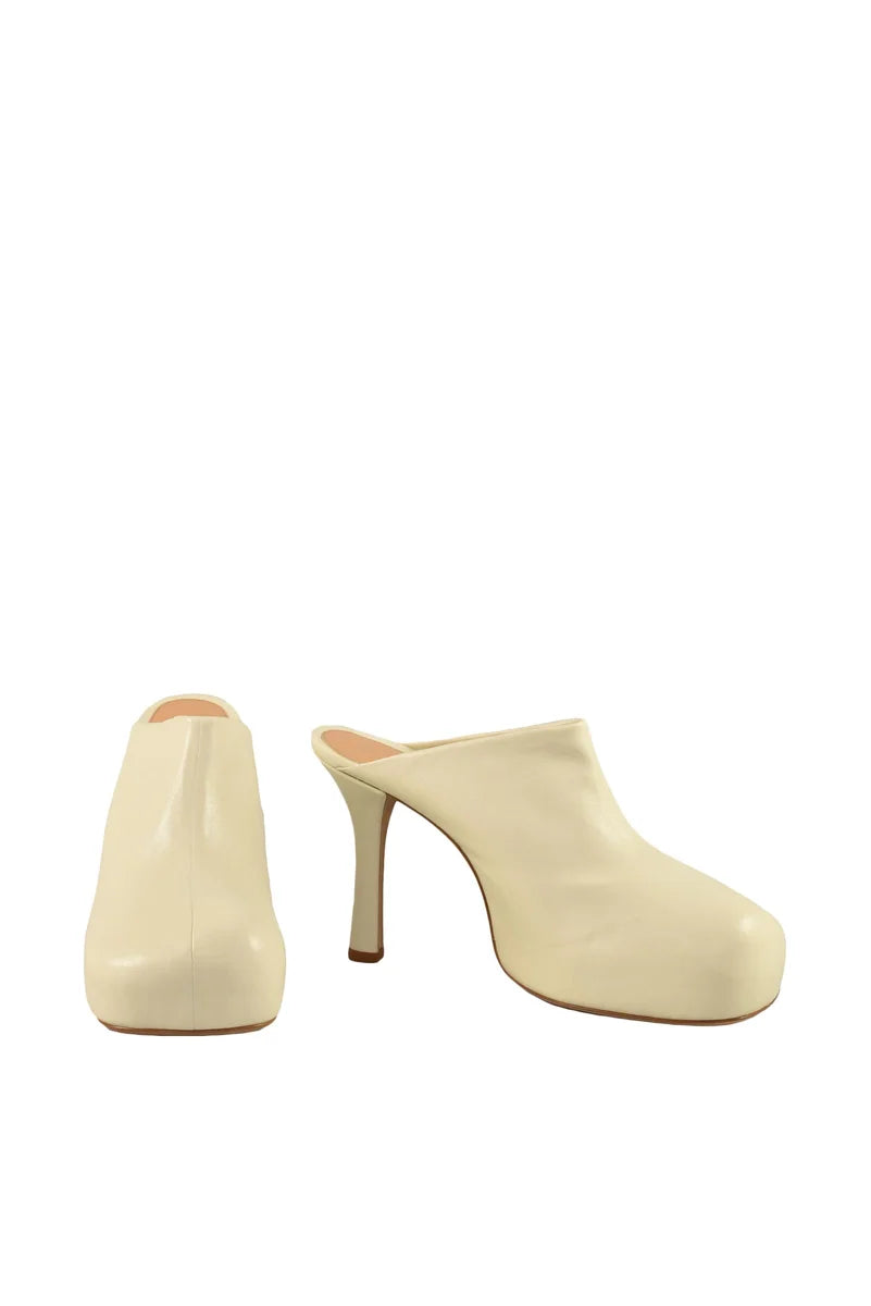 High Heel Mule - Cream