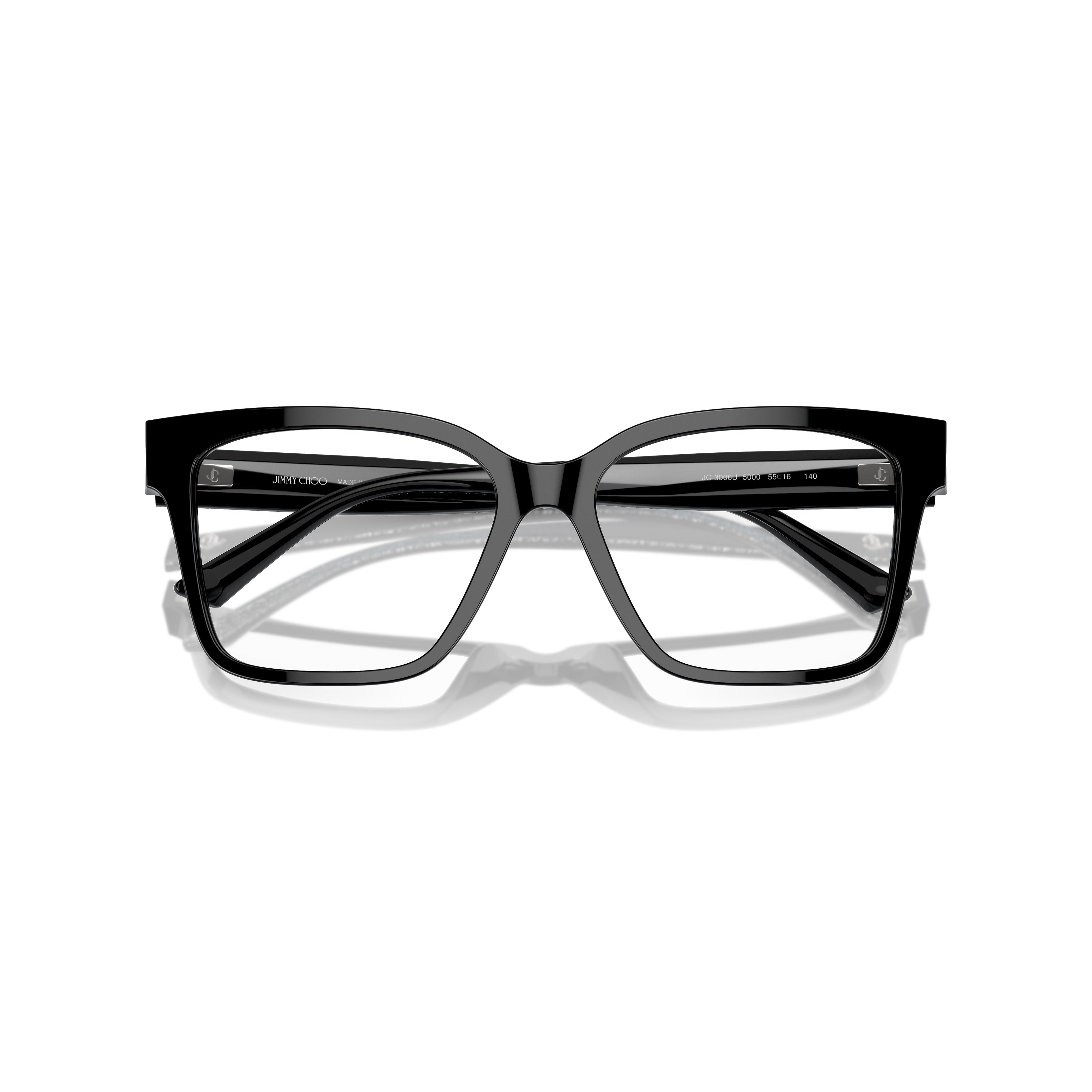 0jc3006u Bold Oversized Square Frame Black Acetate Sunglasses