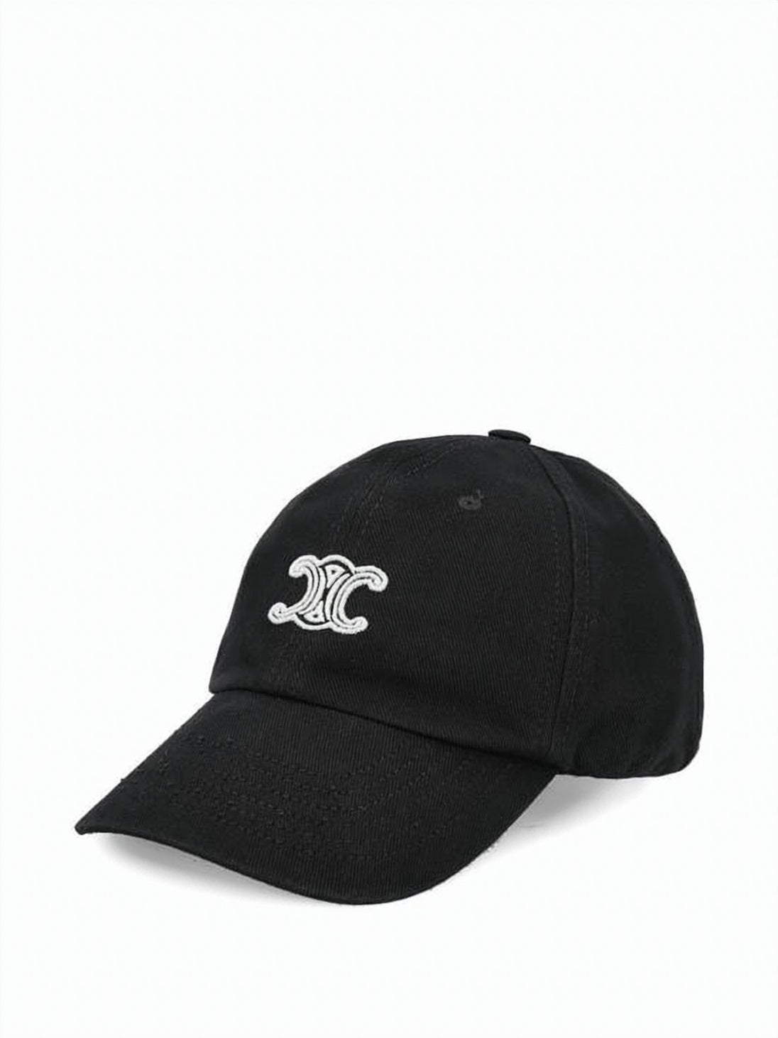 Cotton Black Baseball Cap with Embroidered Logo