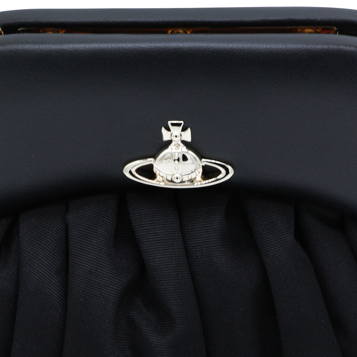 Black Structured Top Handle Bag