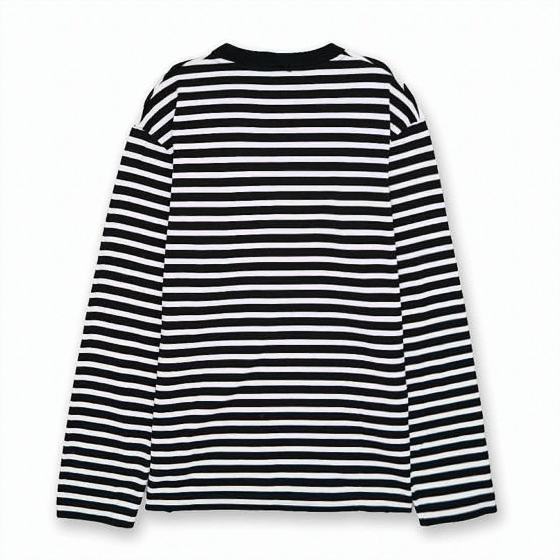 Striped Long-Sleeve T-Shirt with Classic Crew Neckline