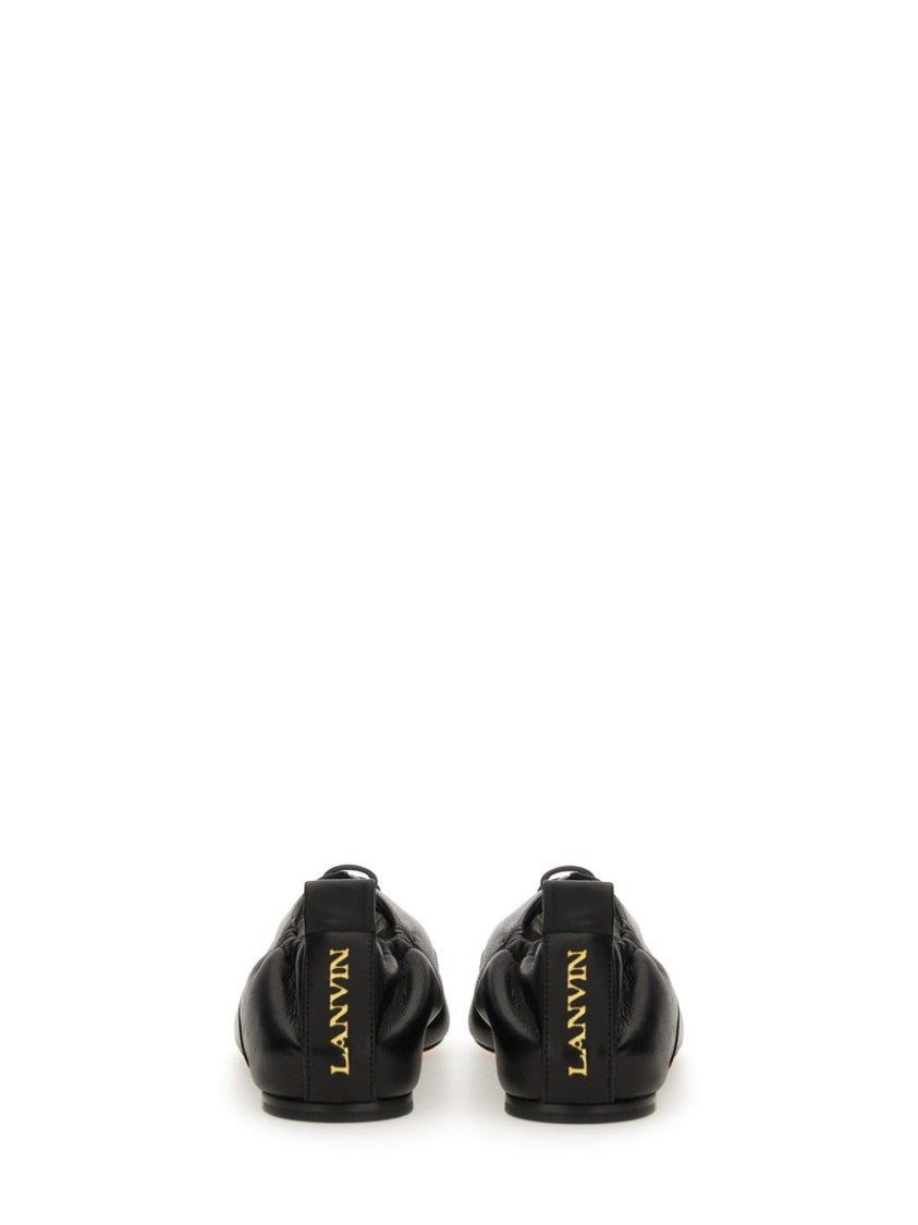 Lace-Up Slipper With Pointed Toe