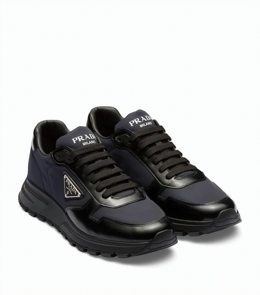 Low-Top Polyamide Sneakers with Textured Design