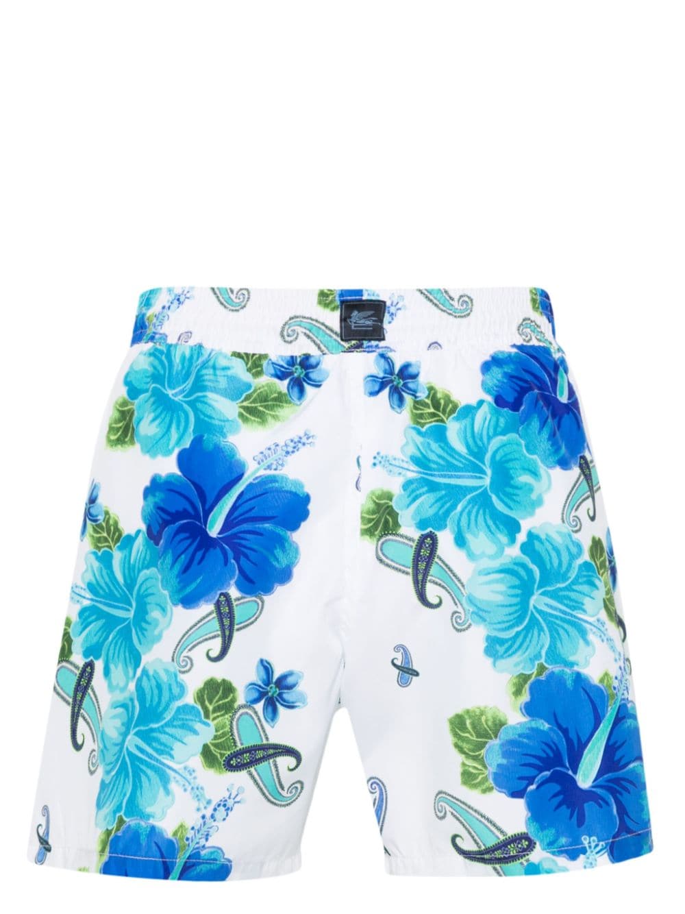 Floral Print Taffeta Swim Shorts