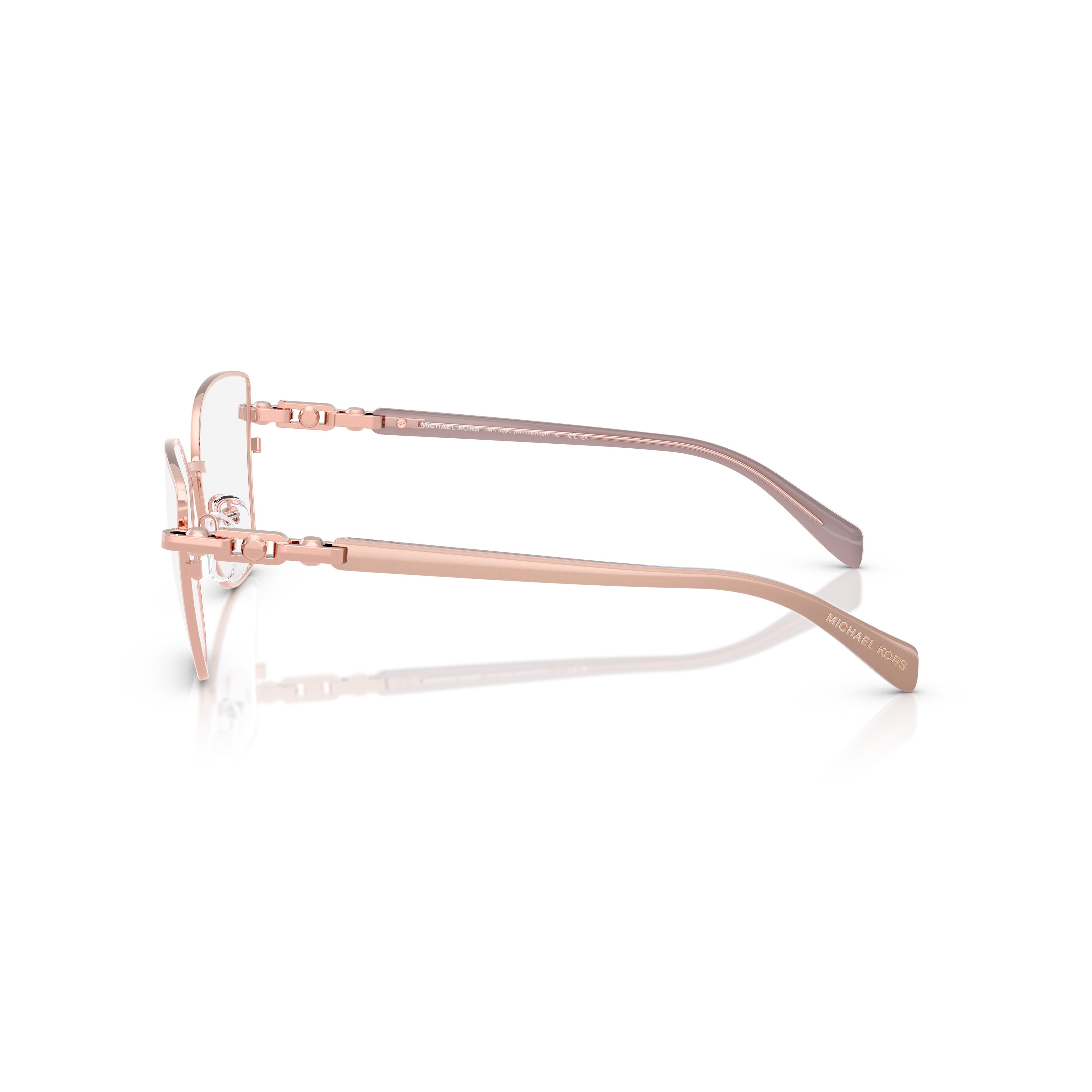 0mk3090 Slightly Oversized Geometric Eyeglasses with Adjustable Nose Pads