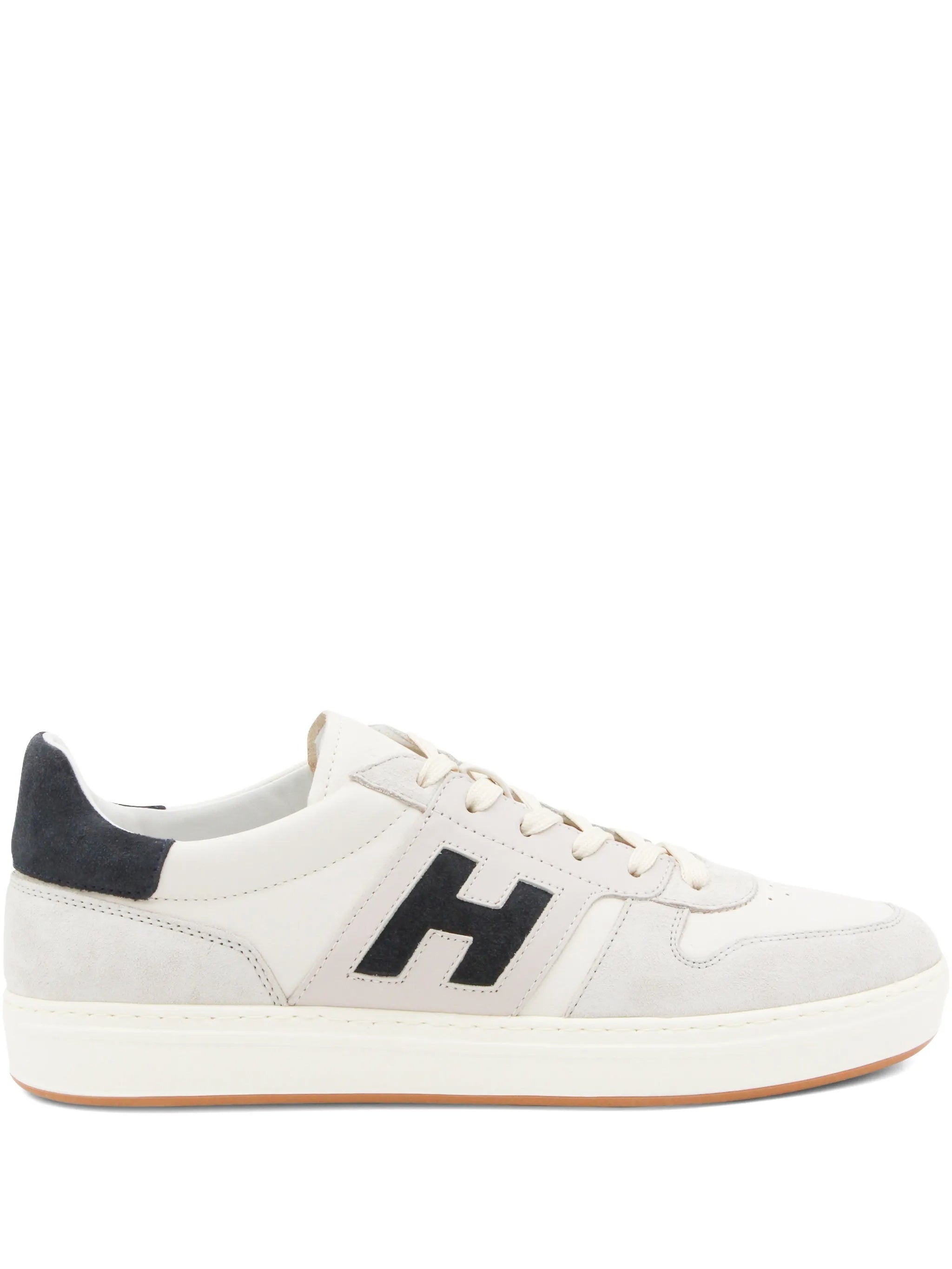 Off-White Low-Top Suede Accent Sneakers