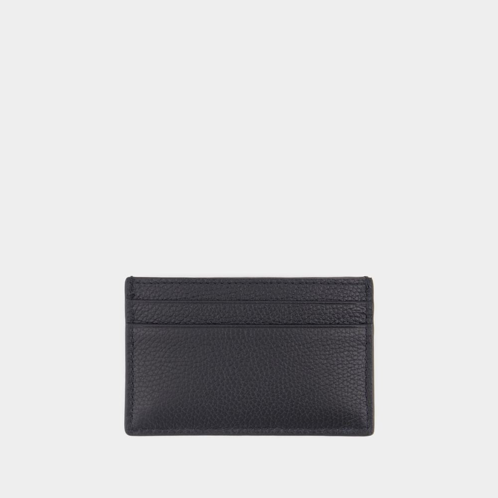 Card Holder - Leather - Black/Khaki