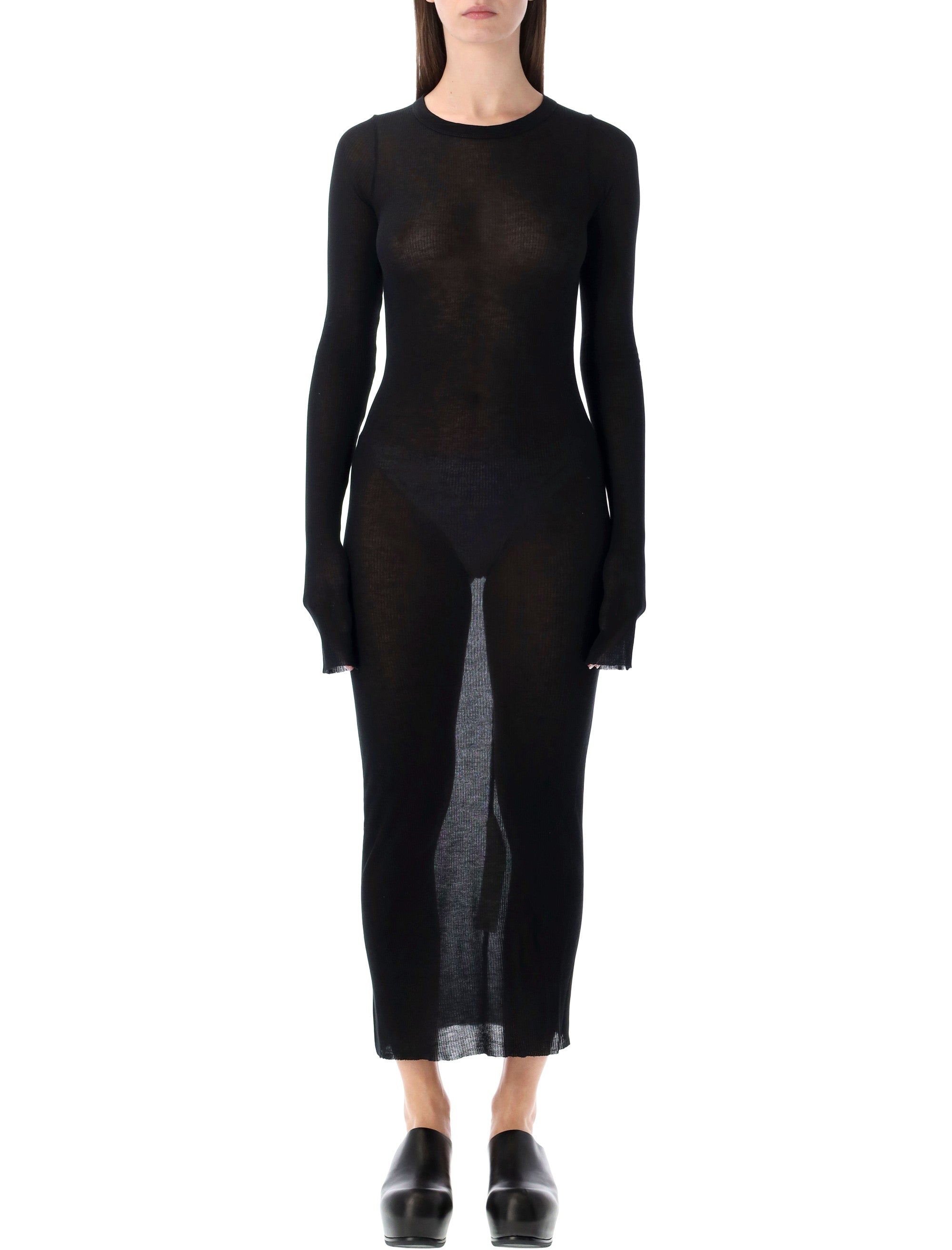 Ribbed Long Sleeves Dress