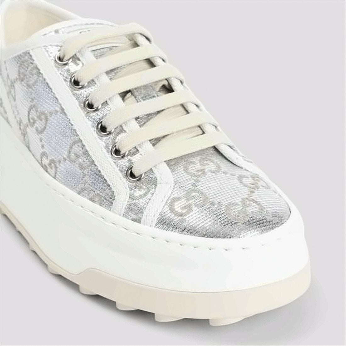 Platform Sneakers with Subtle Monogram