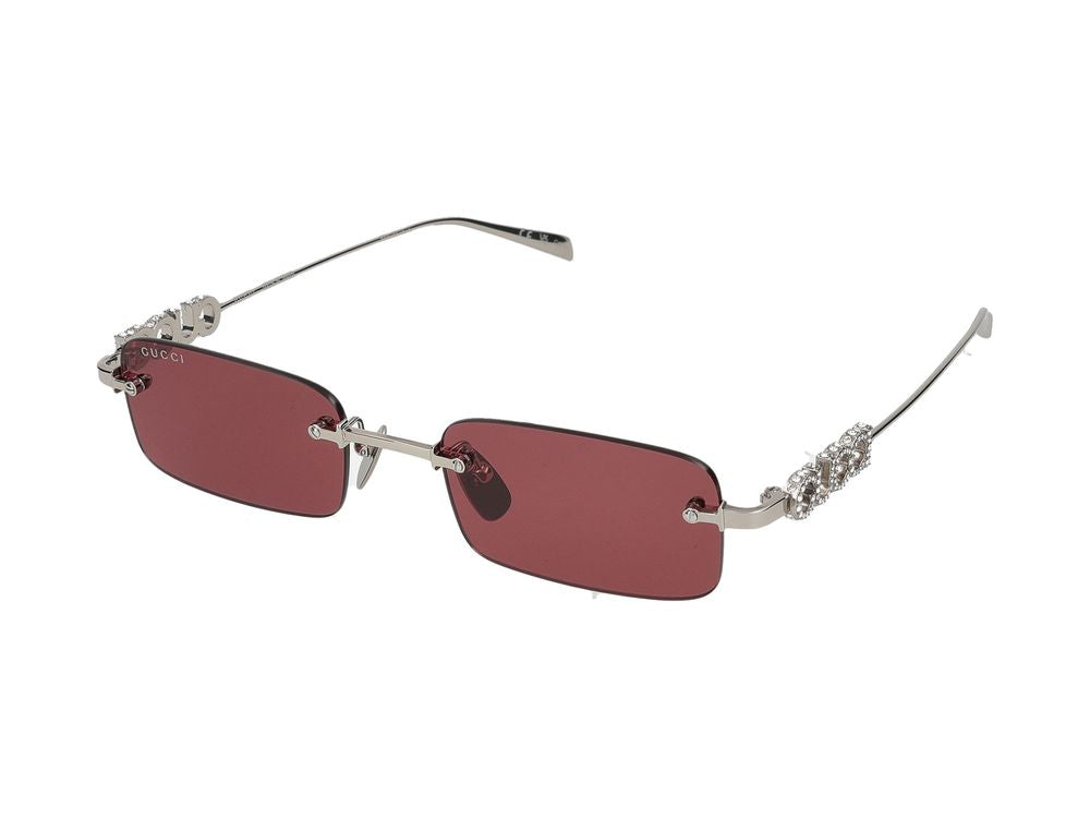 Sunglasses Gucci GG1808S 004 silver silver red 52/20/145