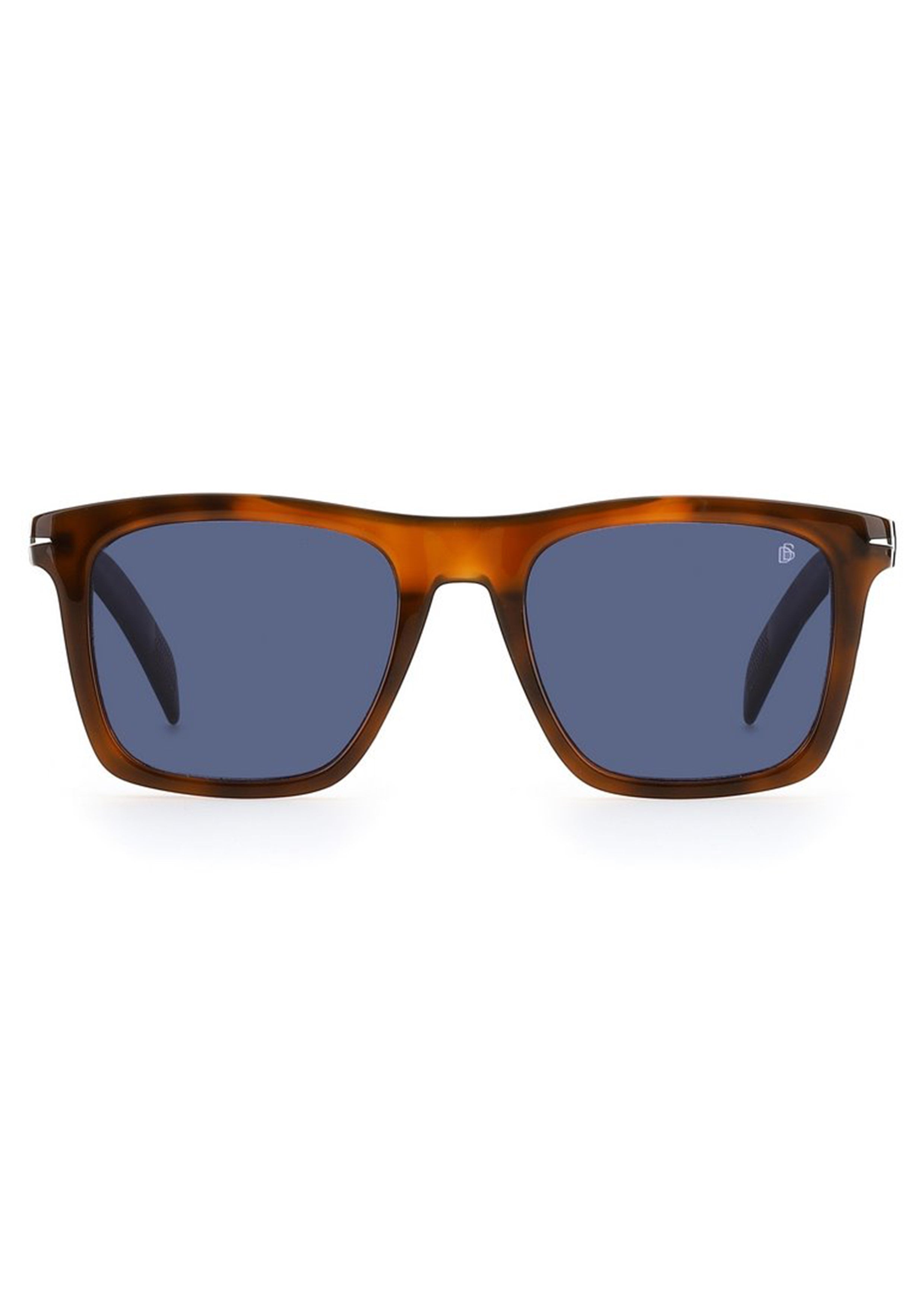 Modern Square Frame Sunglasses with Deep Blue Lenses