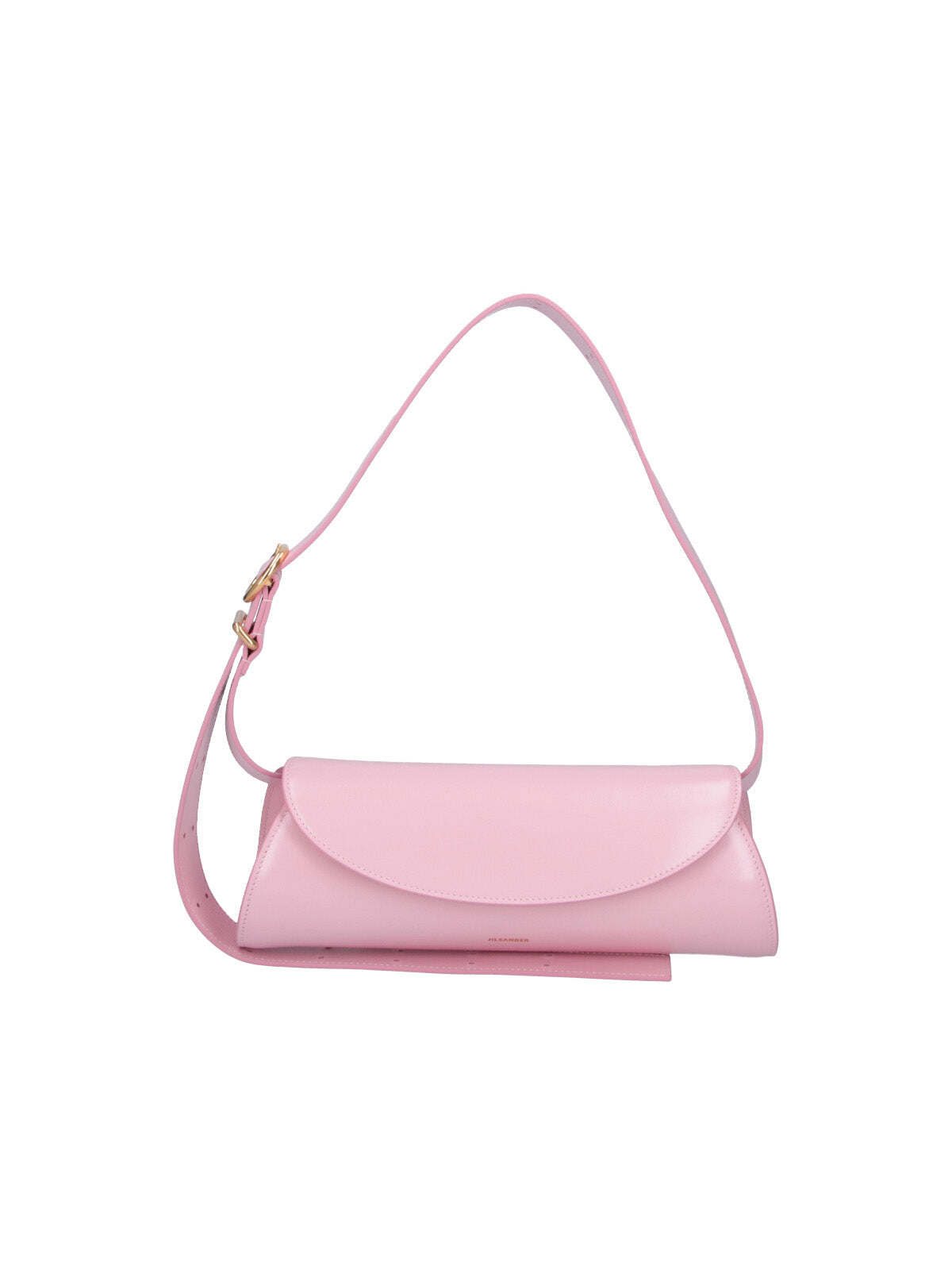 Pink Cannolo Cylindrical Leather Shoulder Bag