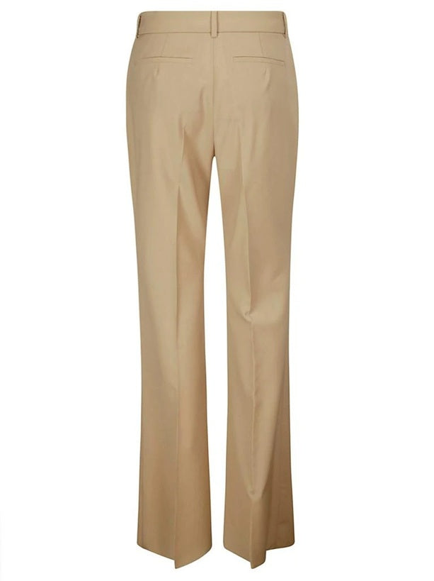 Tailored Beige Trousers with Structured Waistband