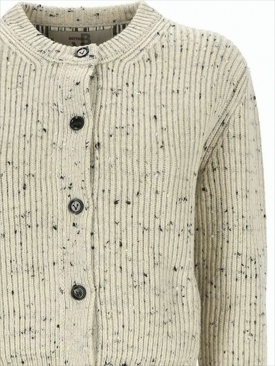Cropped Cardigan with Ribbed Knit Texture