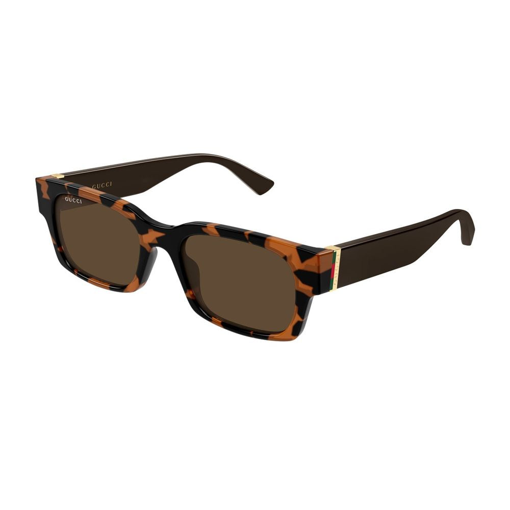 Bold Havana Rectangular Sunglasses with Gold Accents GG2084S Linea Sigh
