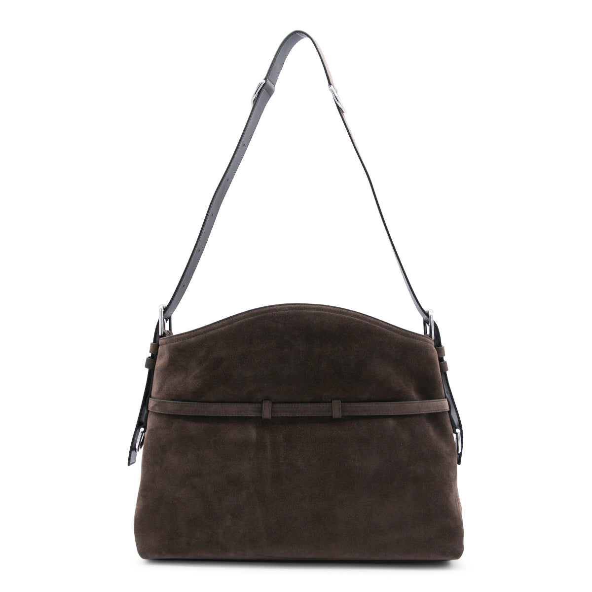 Medium Brown Suede Shoulder Bag