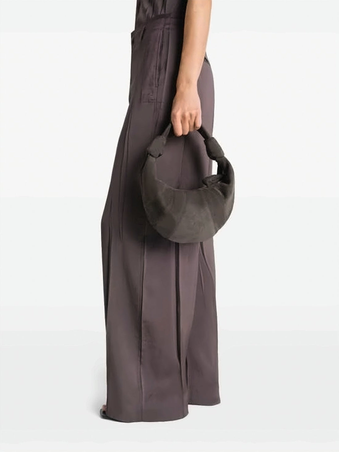 Cream Fortune Croissant Calf Leather Bag