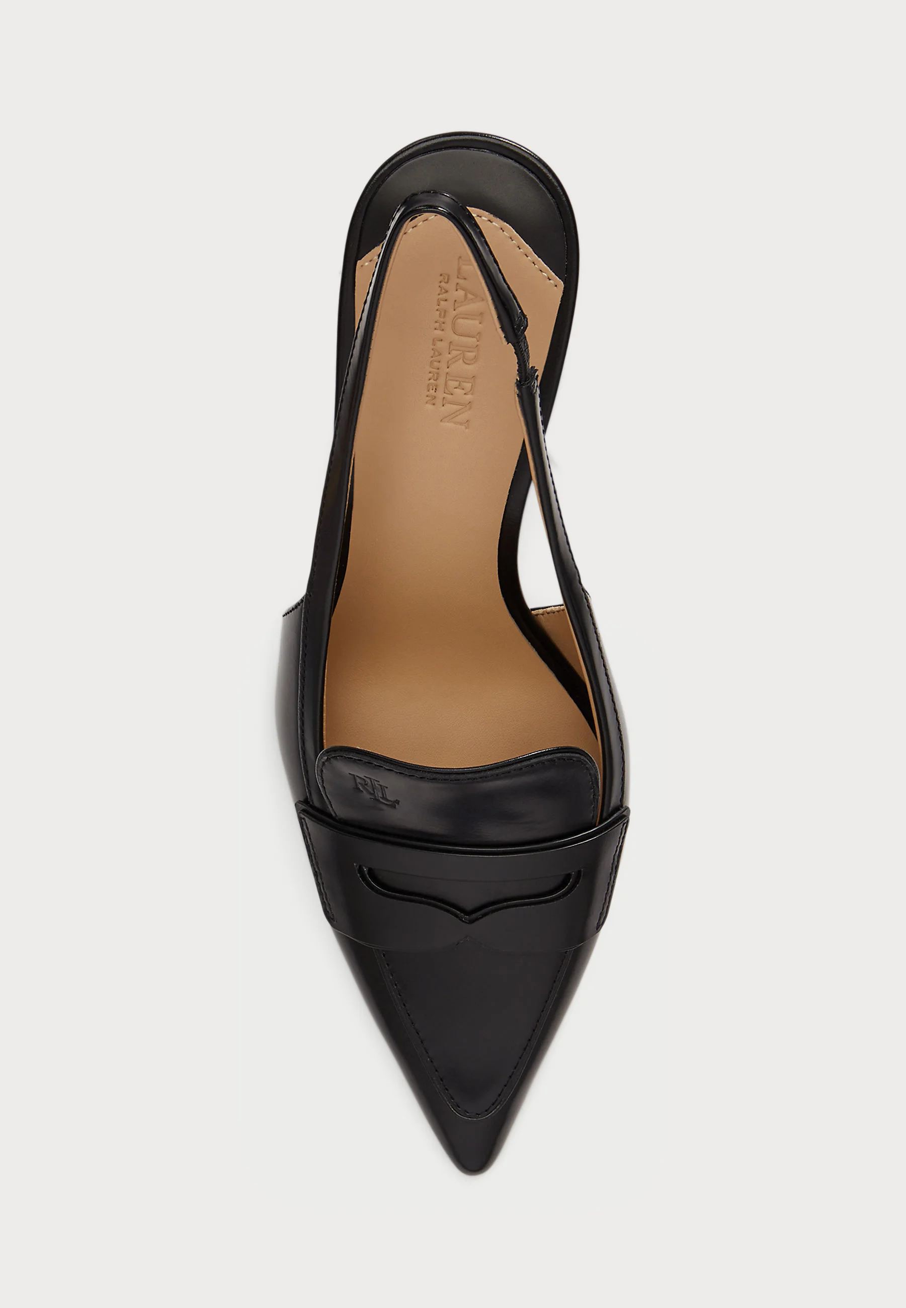 Black Khloe Lr Glazed Leather Pumps