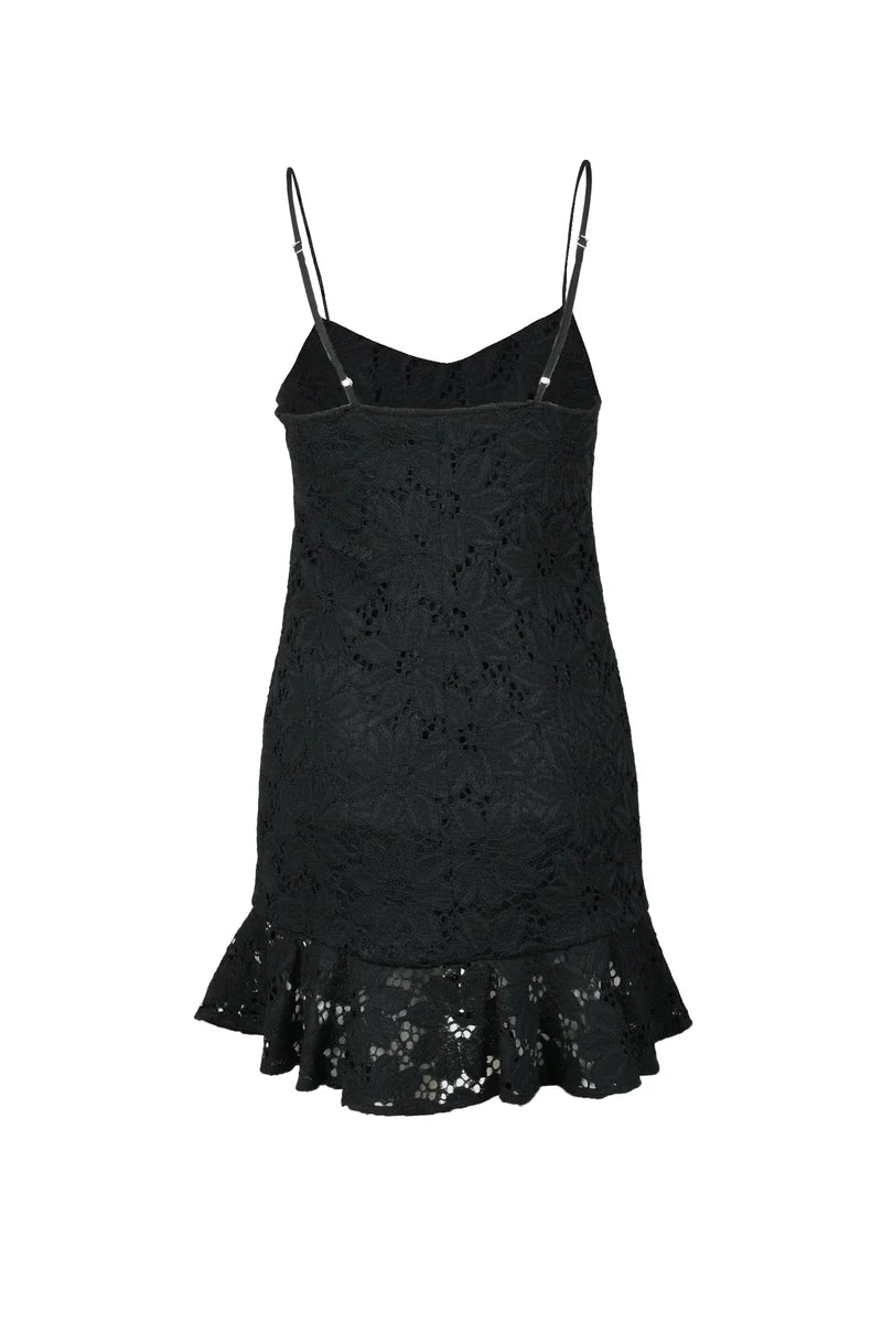 Short Lace Dress - Black