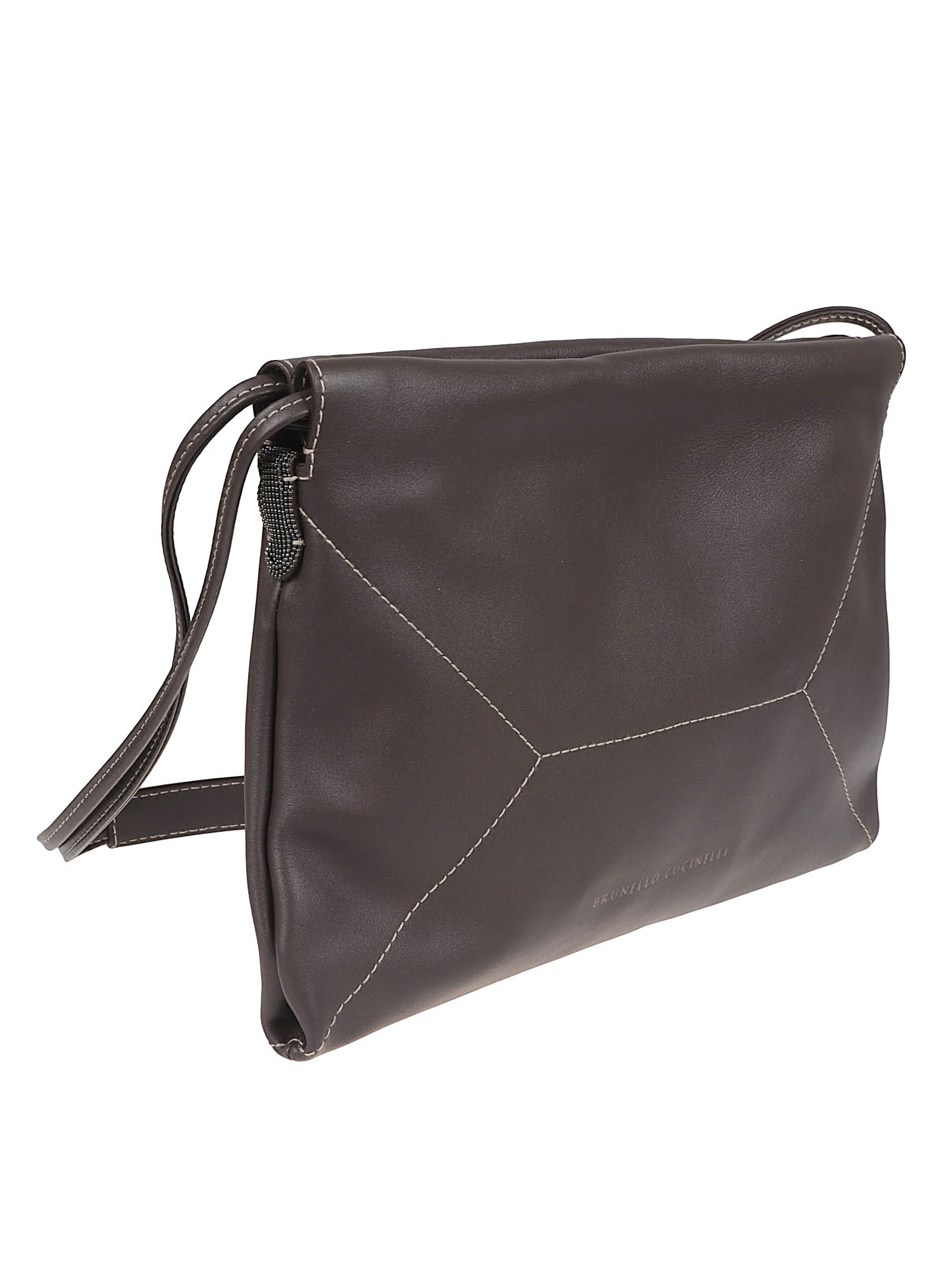 Mini Shoulder Bag in Smooth Brown Leather