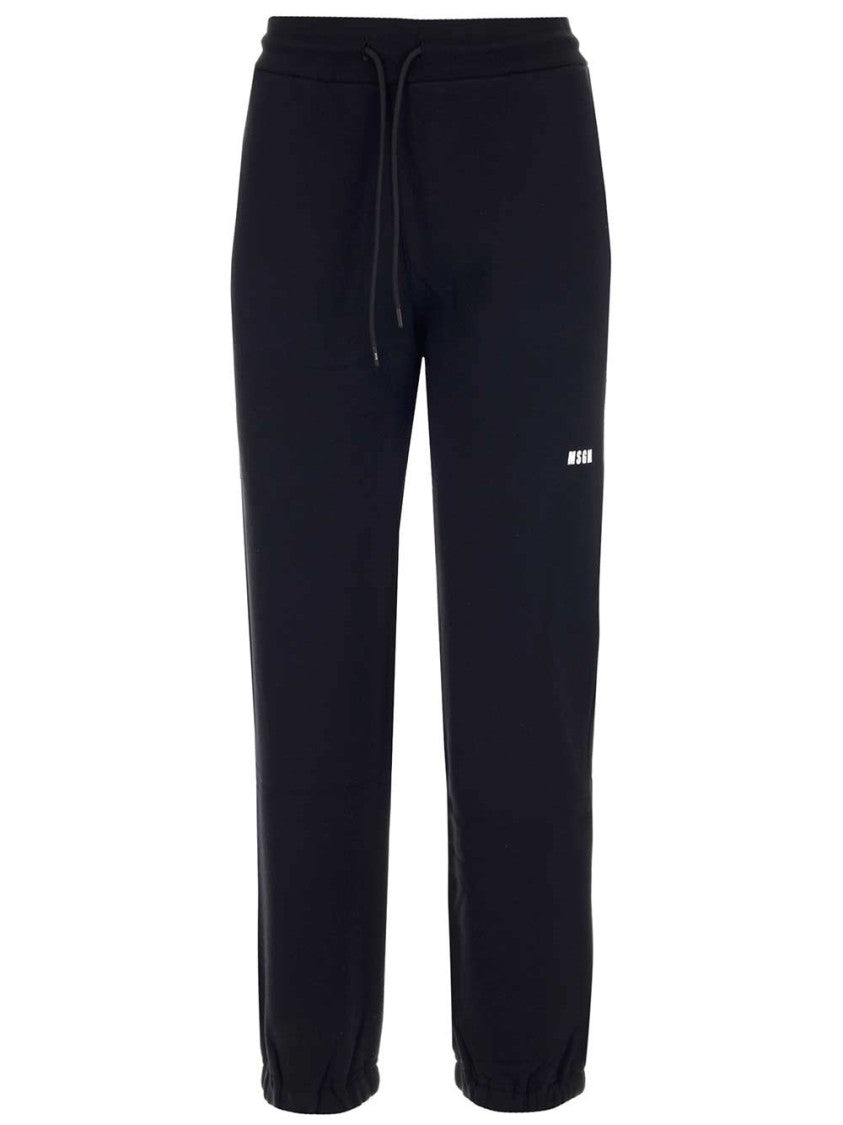 Relaxed Fit Black Jogger Pants With Adjustable Waistband