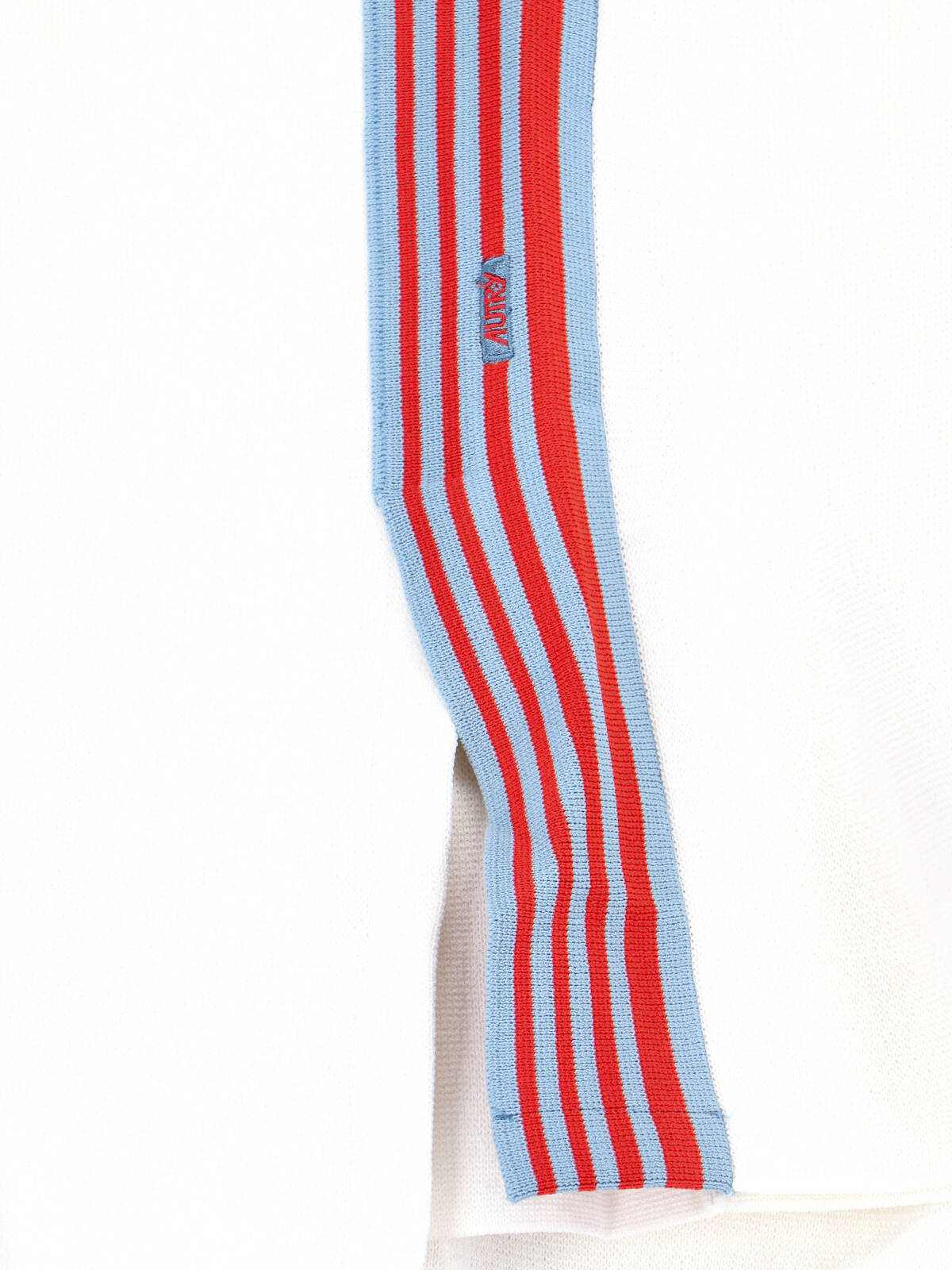 White Logo Sweatpants with Contrast Side Stripes