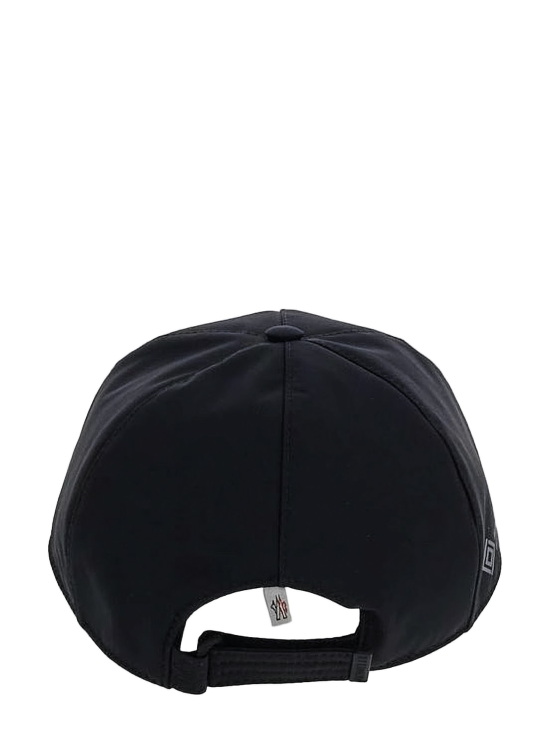 Structured Black Cap with Mirrored Text Detail