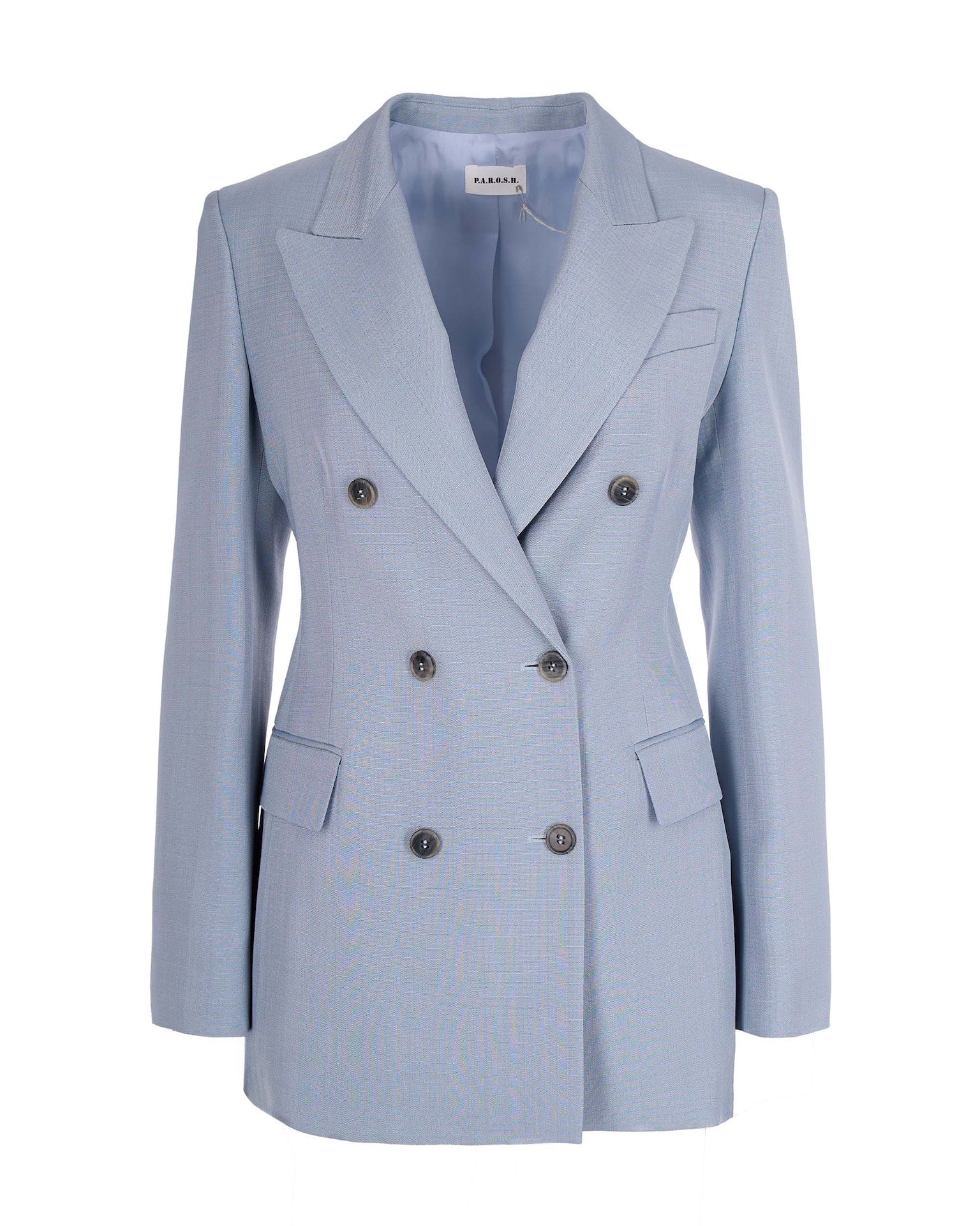 Light Blue Double-Breasted Blazer