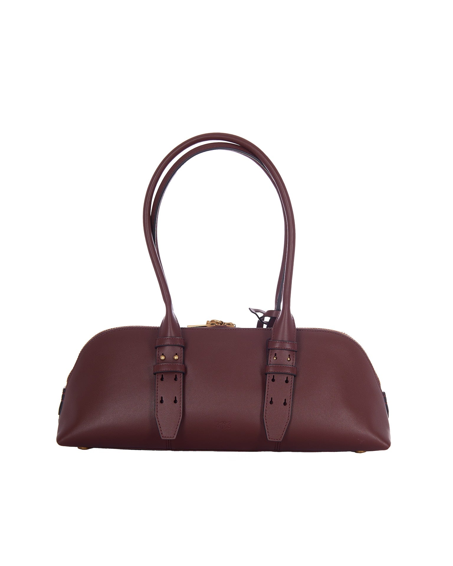 Structured Bowling Bag in Deep Burgundy