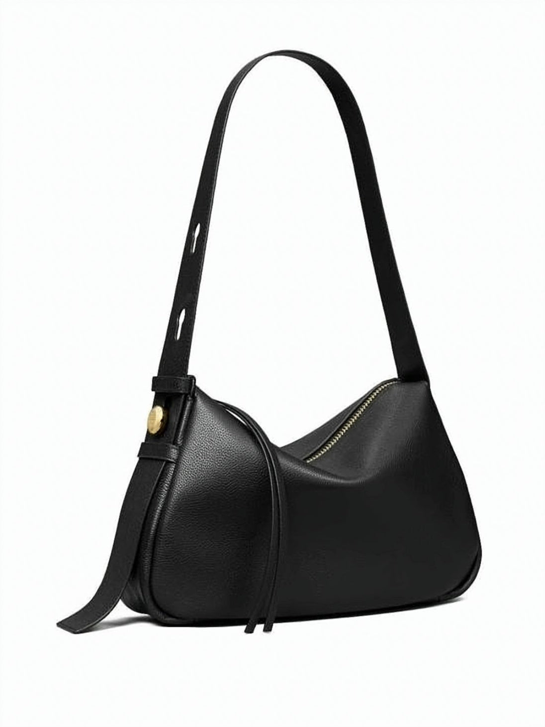 Textured Cowhide Leather Shoulder Bag