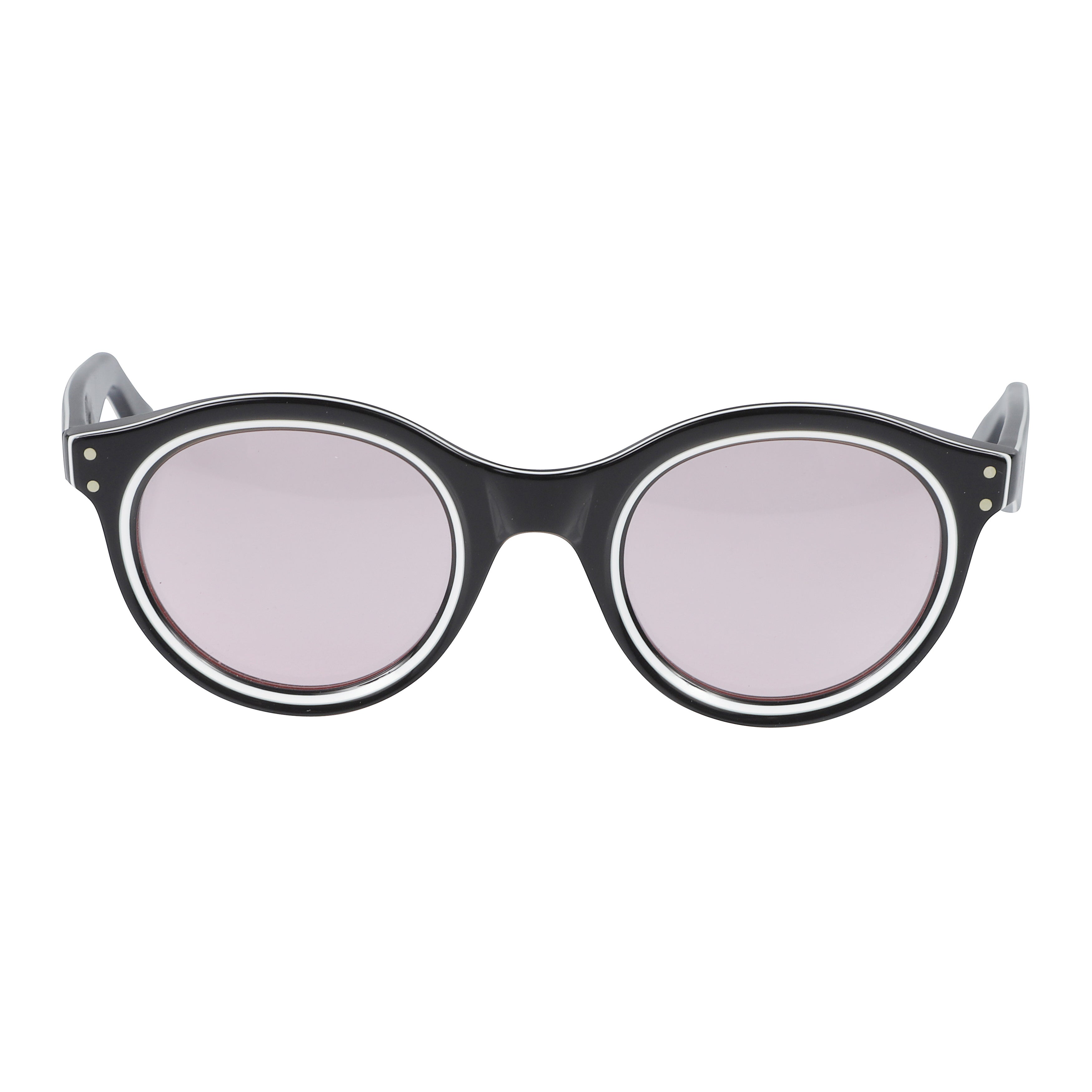 Thick Bold Black Frame Sunglasses with Purple Lenses