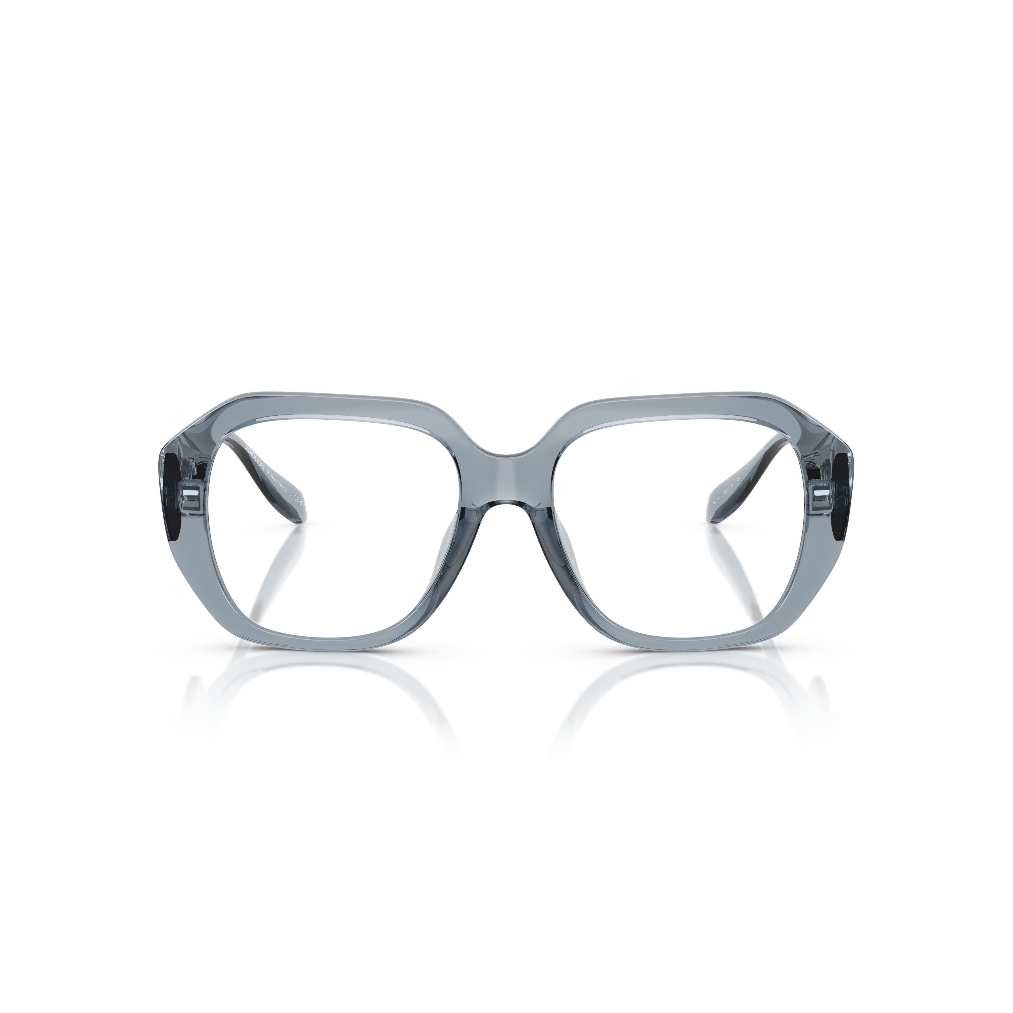 0mk4148u Oversized Square Frame Eyeglasses with Metallic Logo Details
