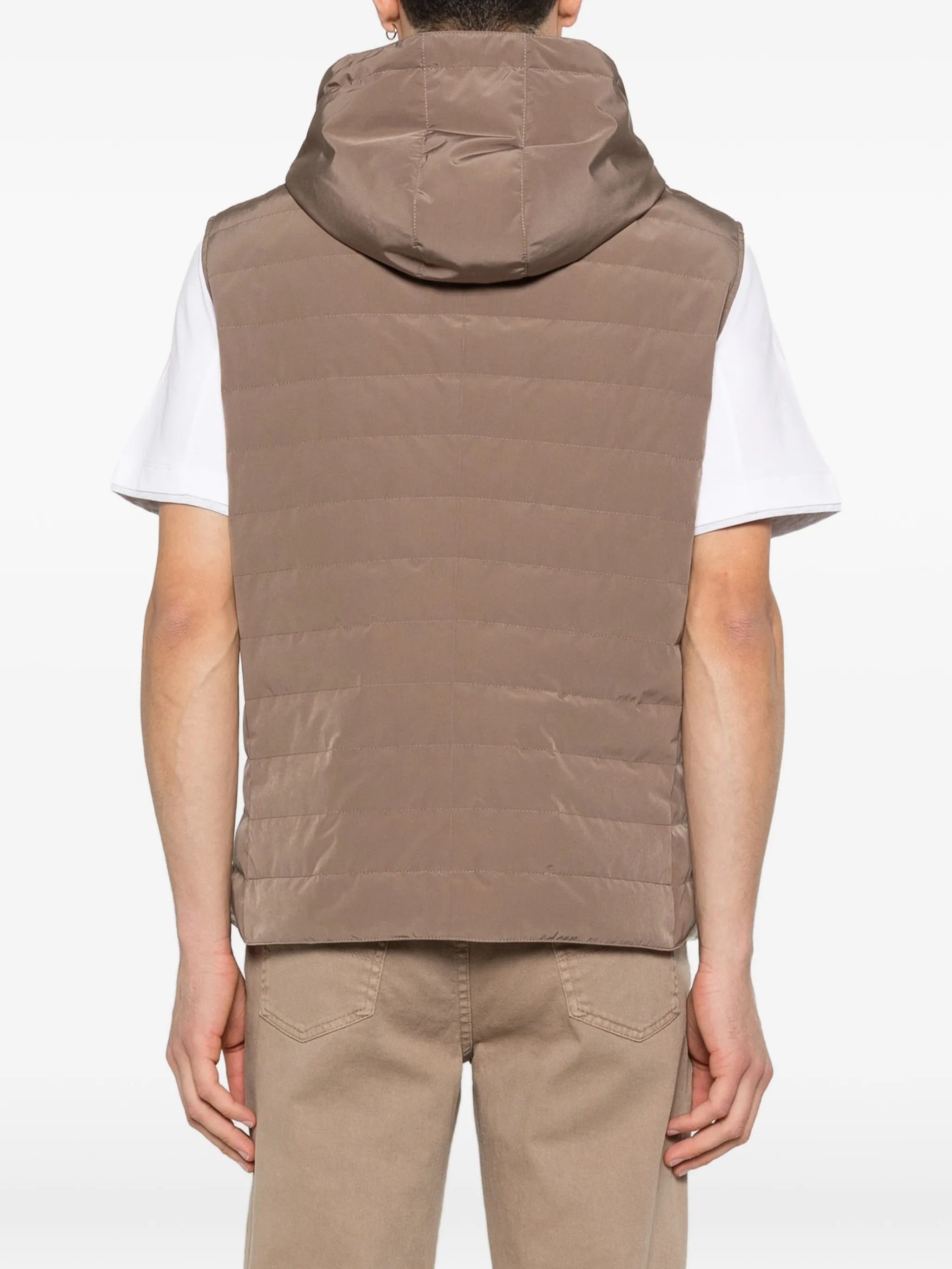 Sleeveless Padded High Collar Vest