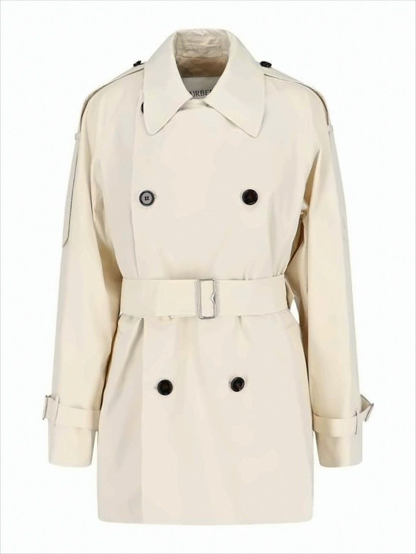 Double-Breasted Jacket with Belted Waist