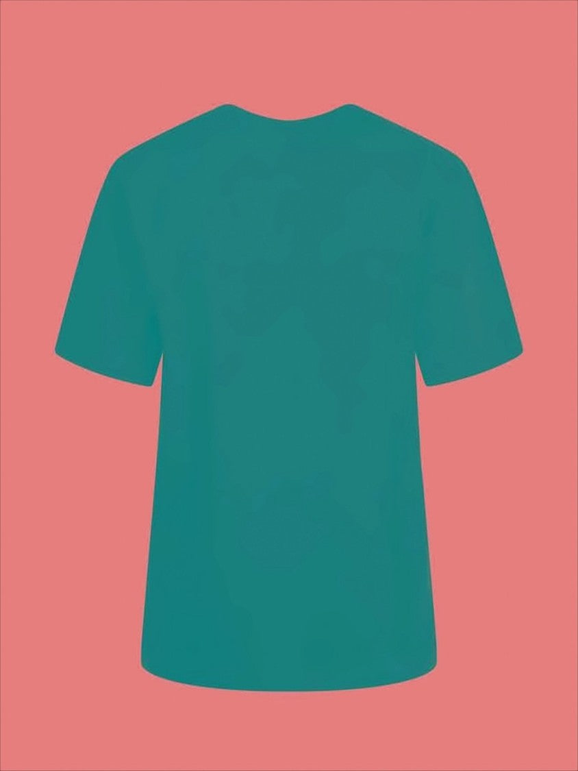 Black Cotton T-Shirt with Abstract Patches