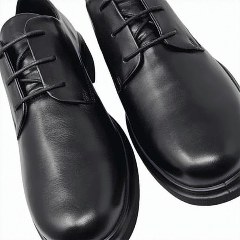 Sleek Black Leather Loafers with Minimalist Design