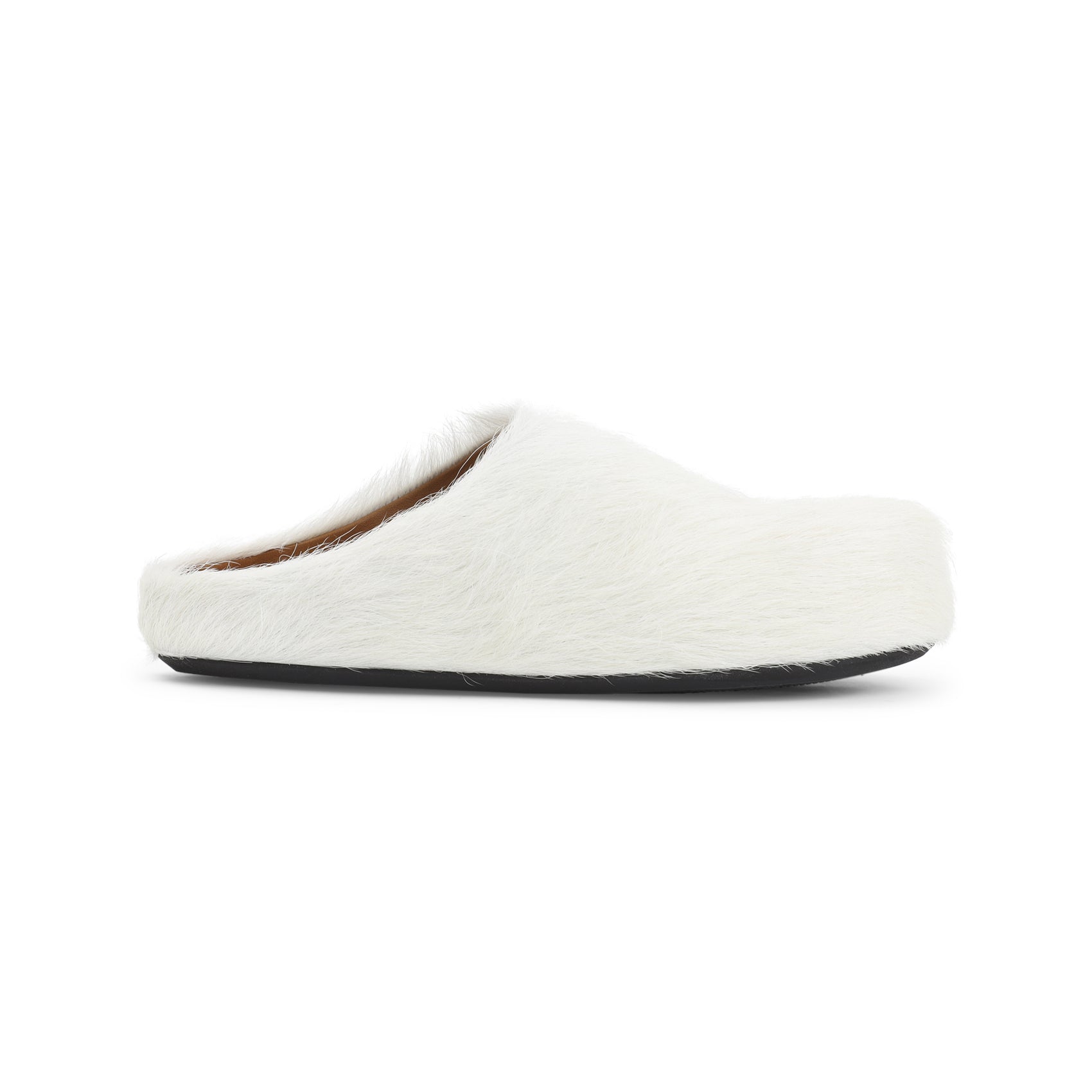 Natural White Calf Hair Fussbett Mules